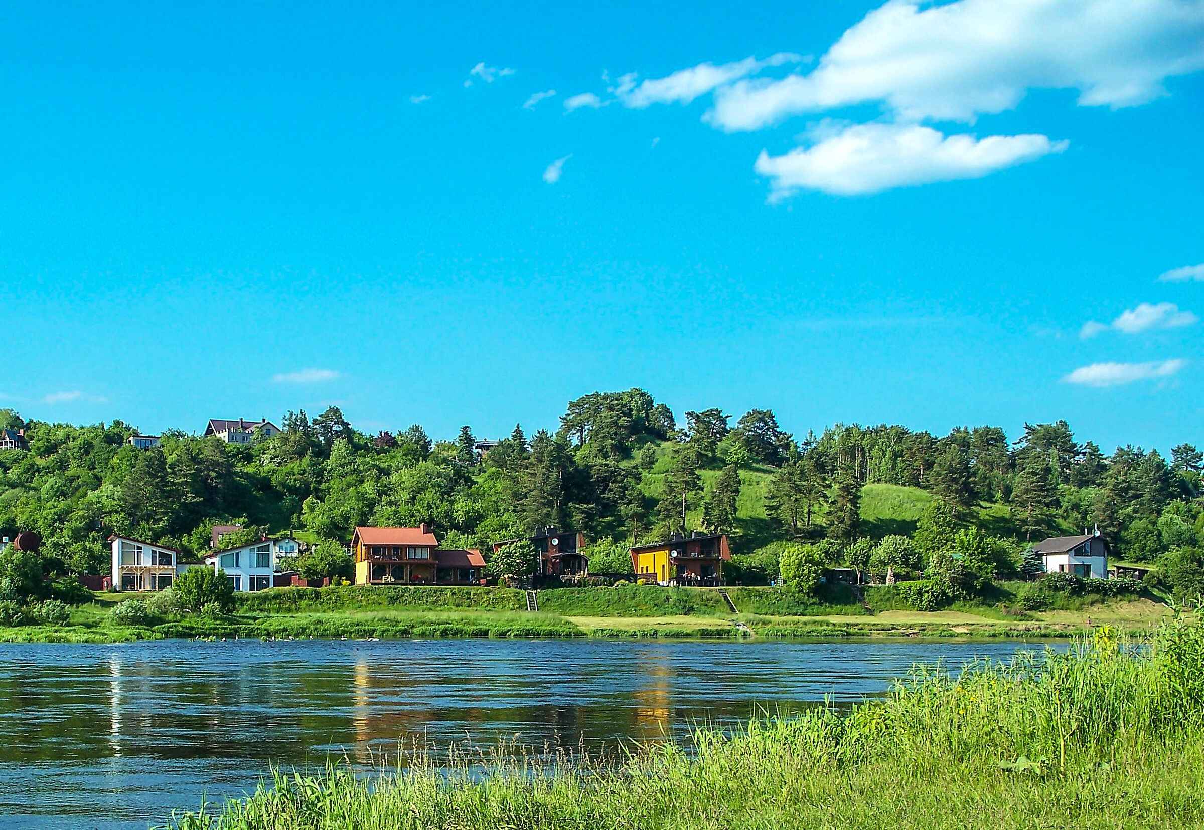 Neris river along Kaunas...