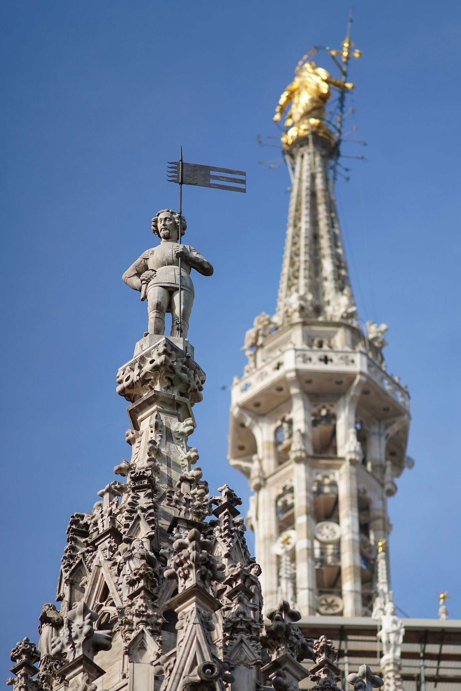 Carelli Spire and Major Spire of the Duomo...
