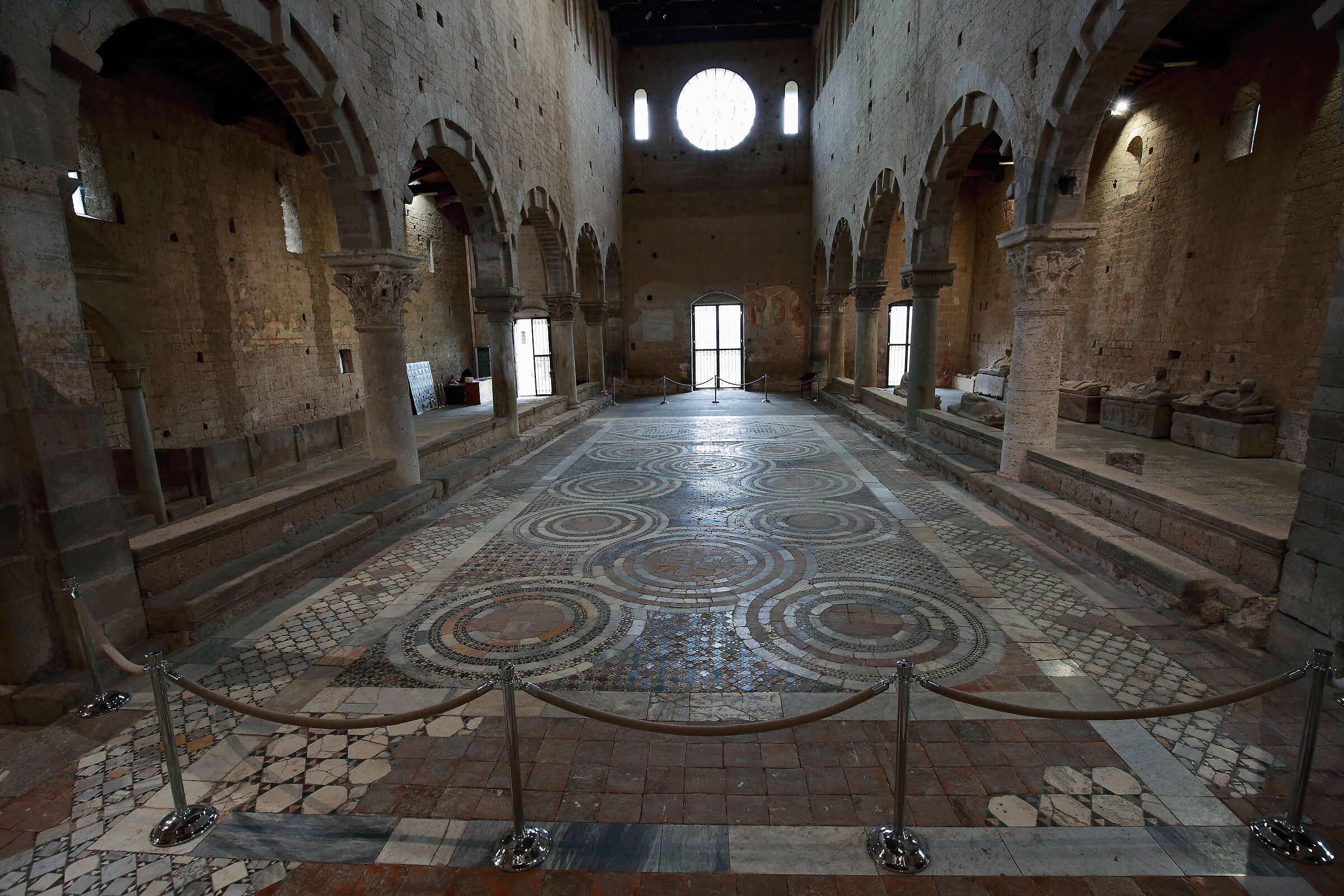 Cosmatesque floor with geometric decorations...