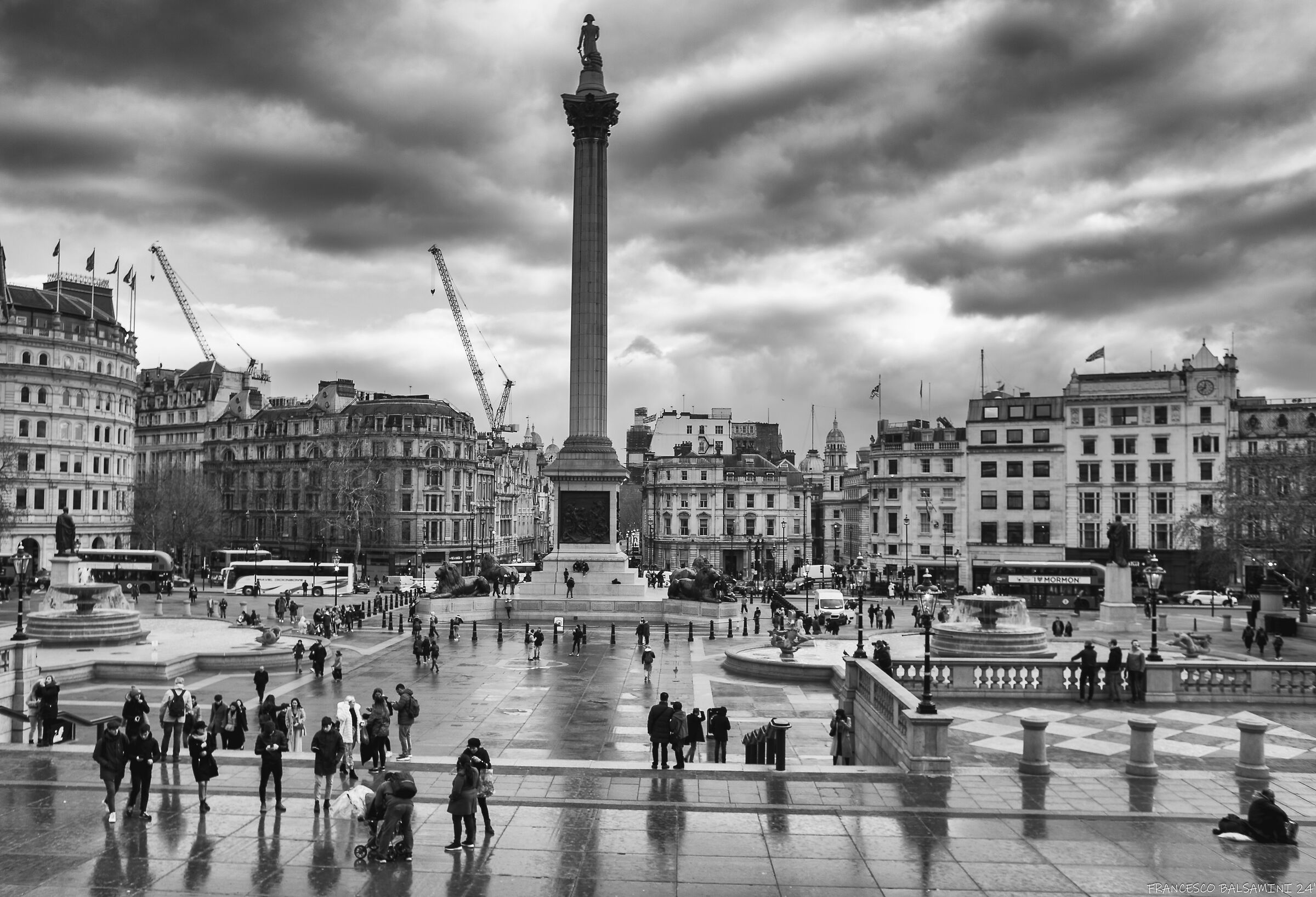 Trafalgar Square, London" 2019...