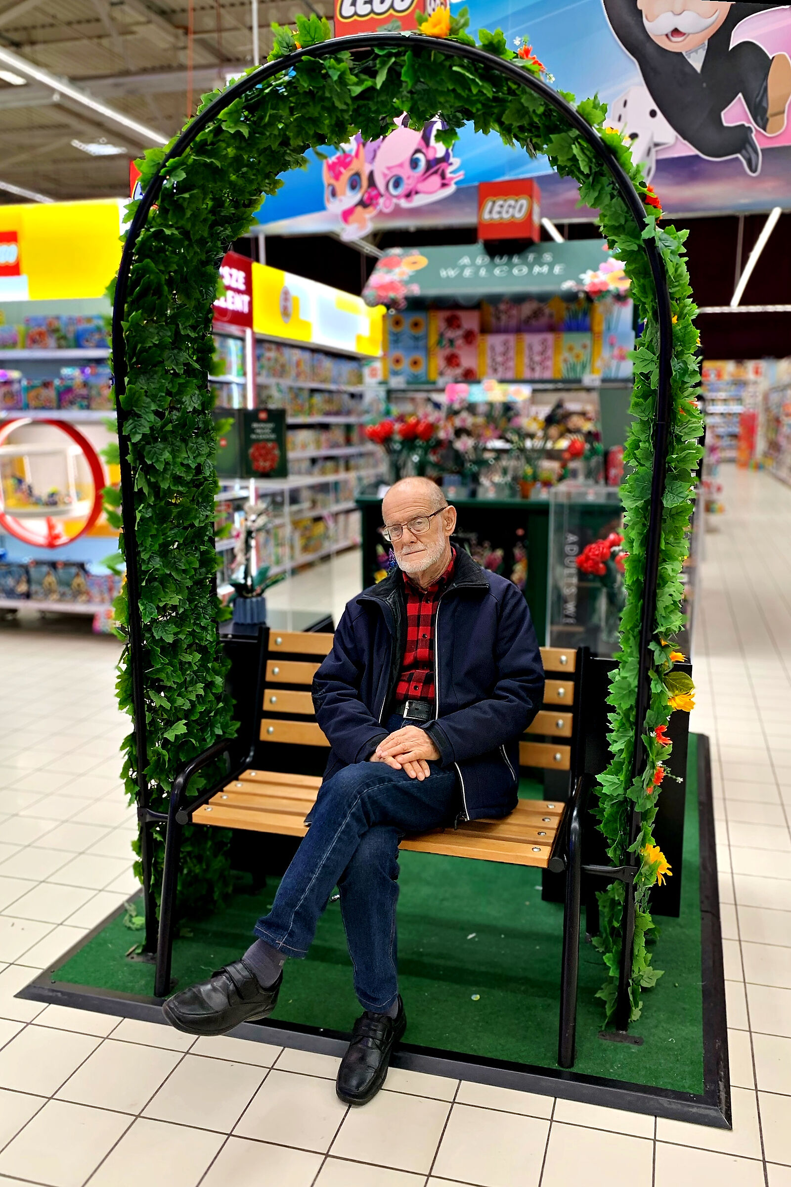 Relaxing while shopping? Or maybe a moment of memories...