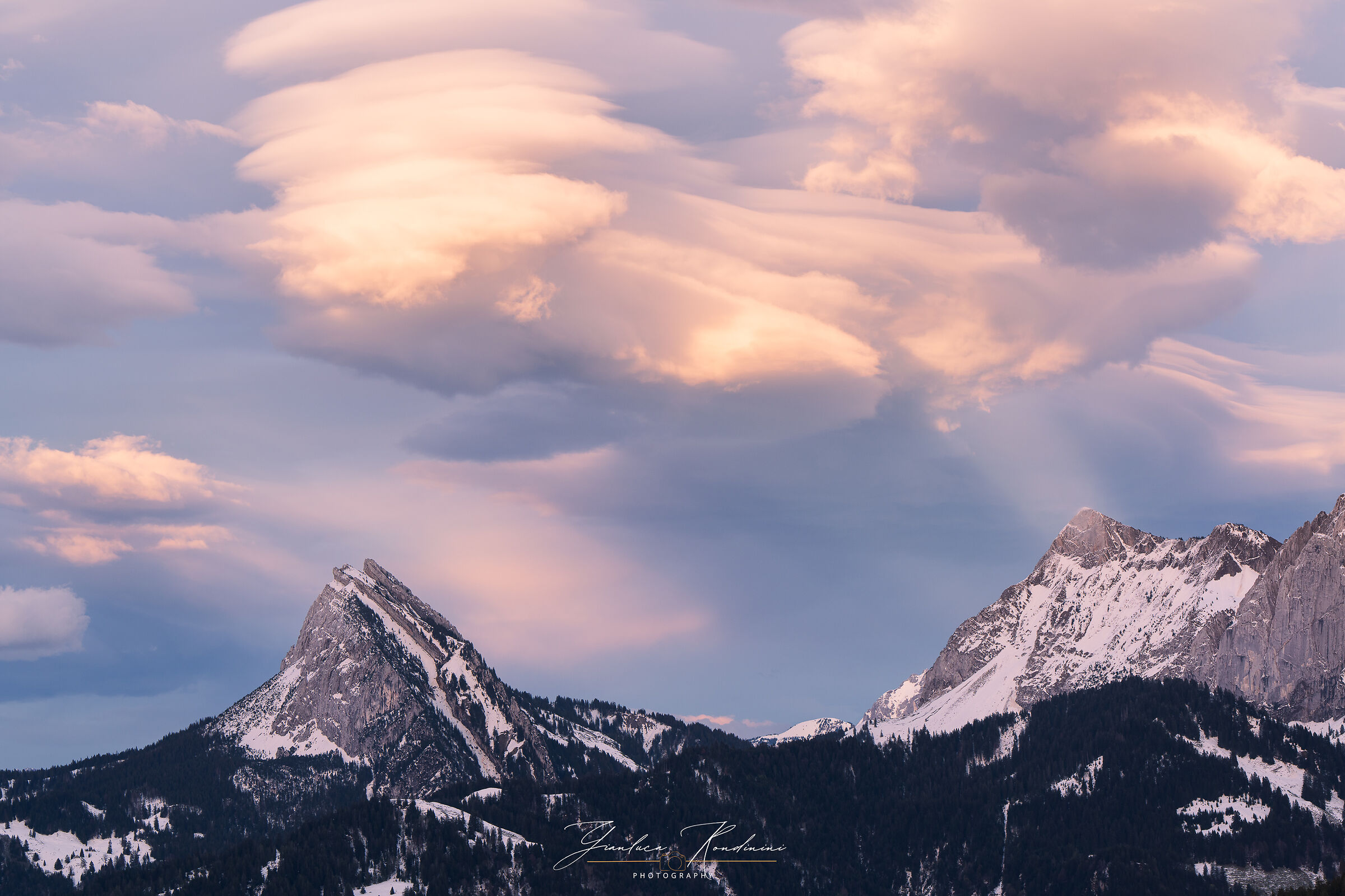 Swiss Alps at sunset...