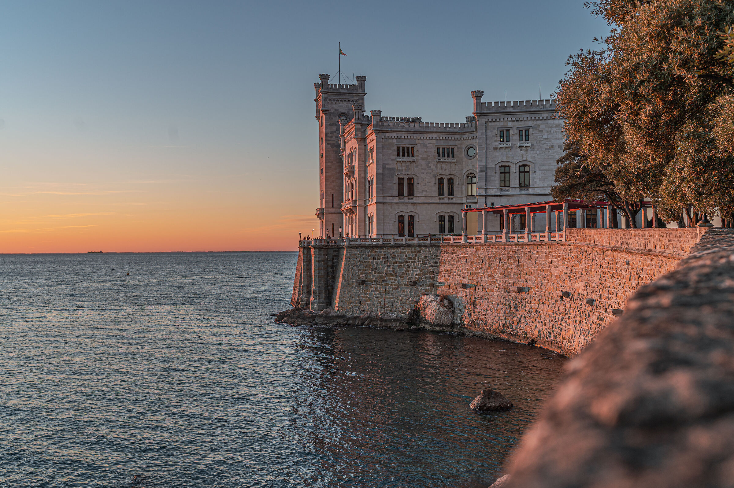 The most beautiful light on Miramare...