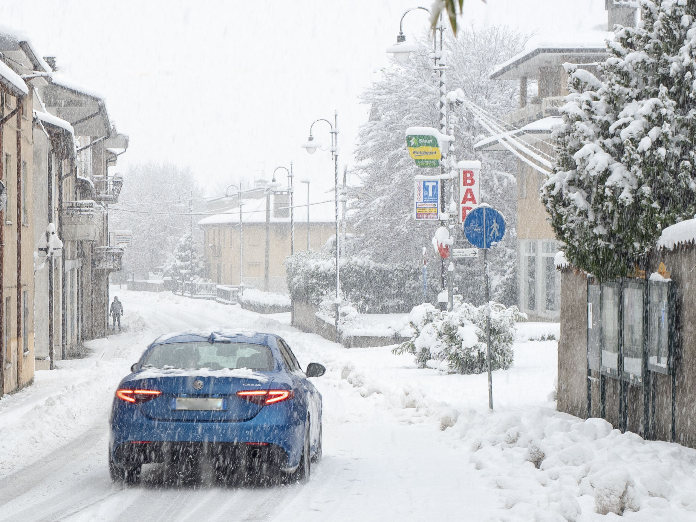 snows on the Giulia......