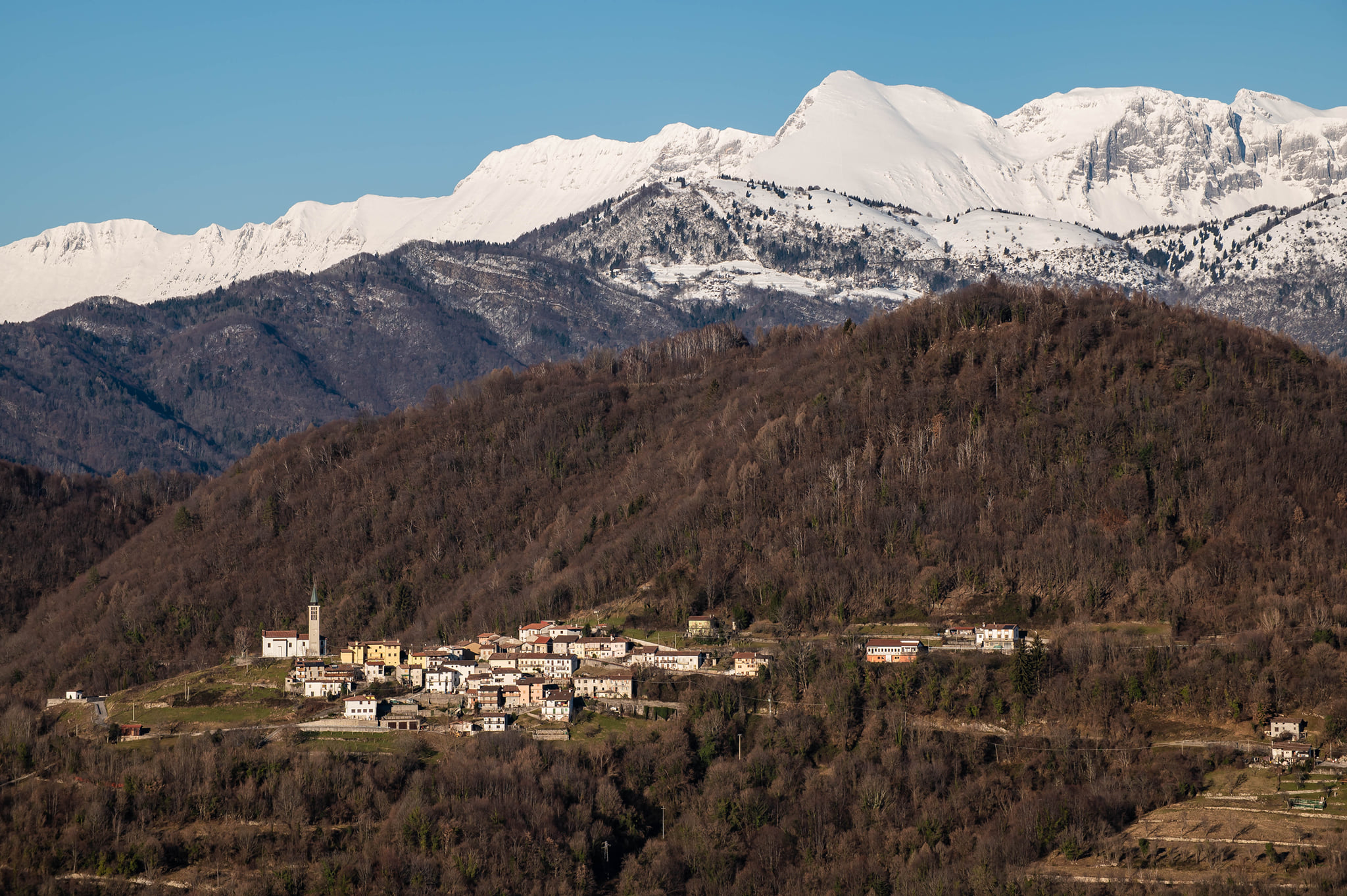 Mountains of Friuli, panoramic verses of Monte Nero...