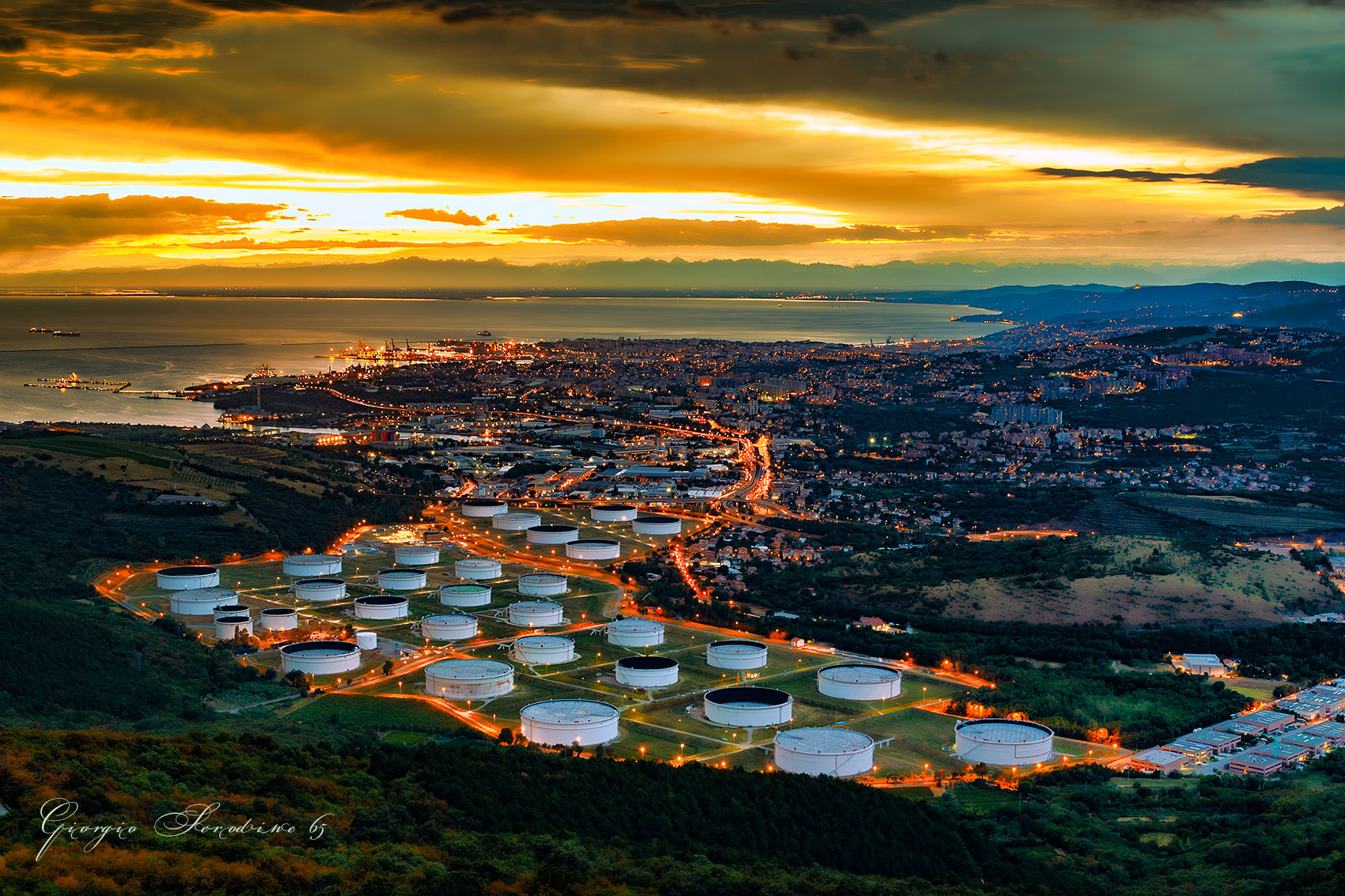 trieste seen from socerb slovenia...