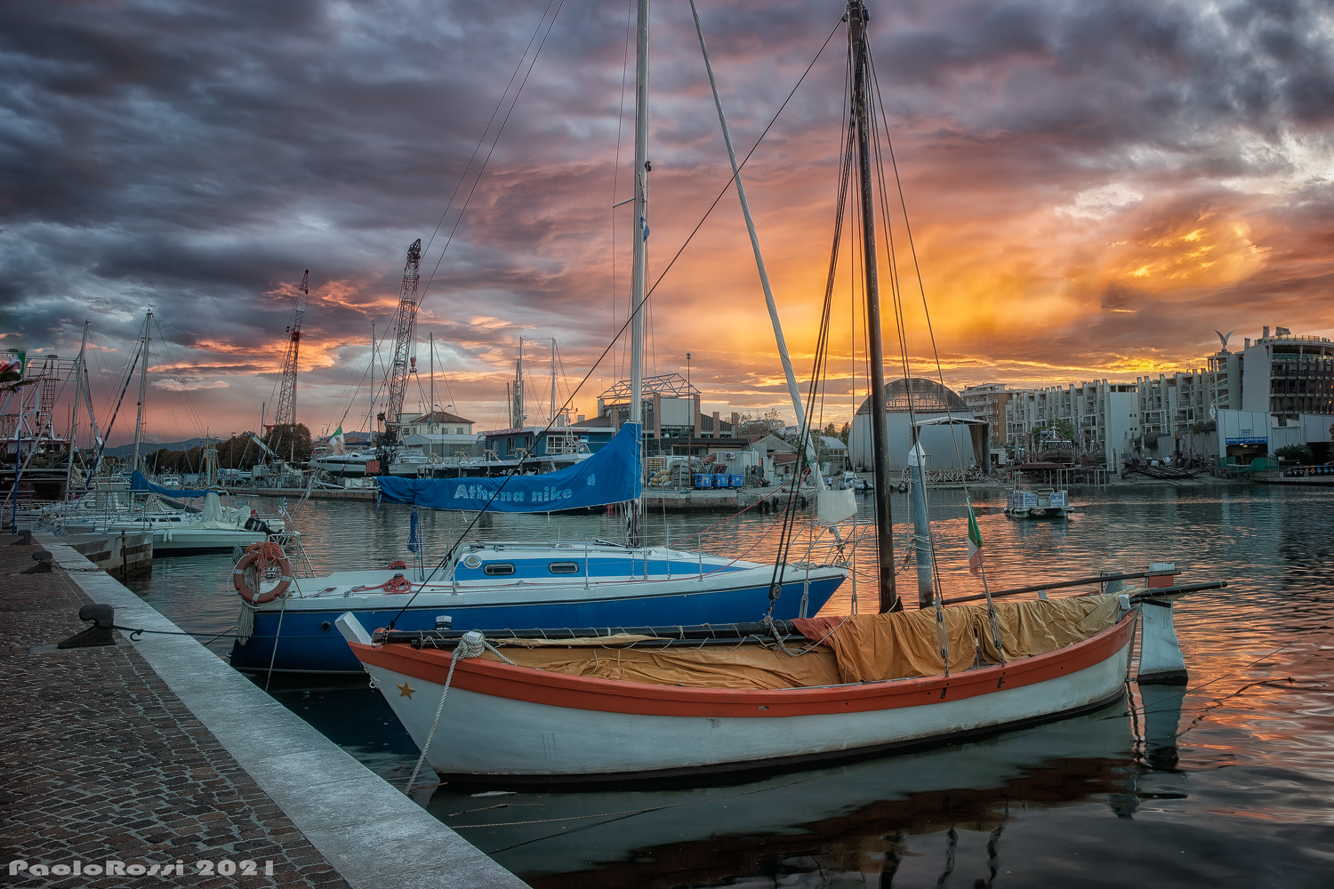 Boats at sunset.....