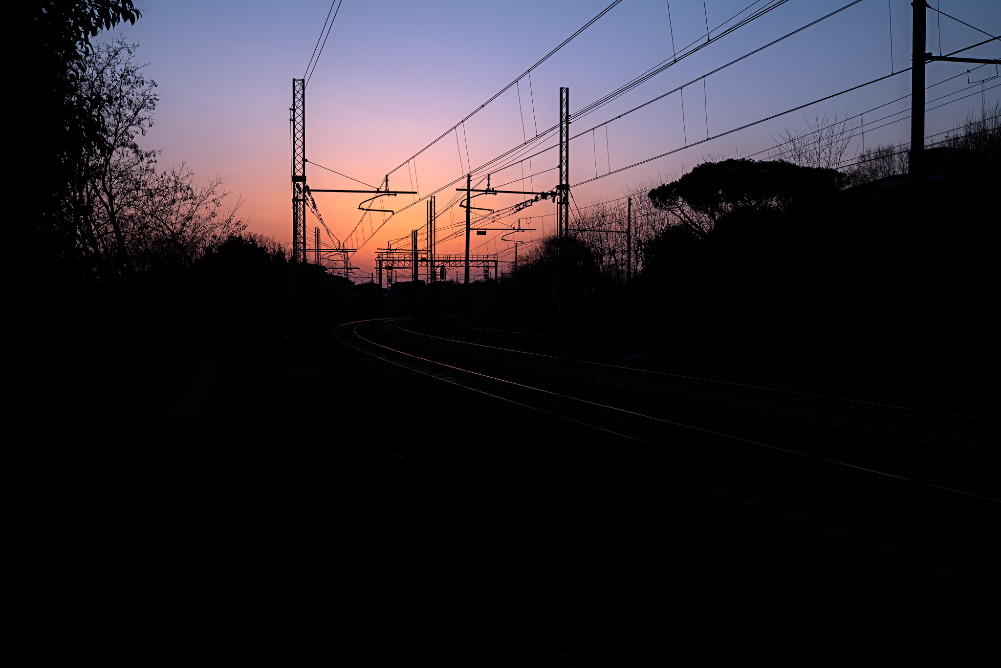 Sunset tracks...