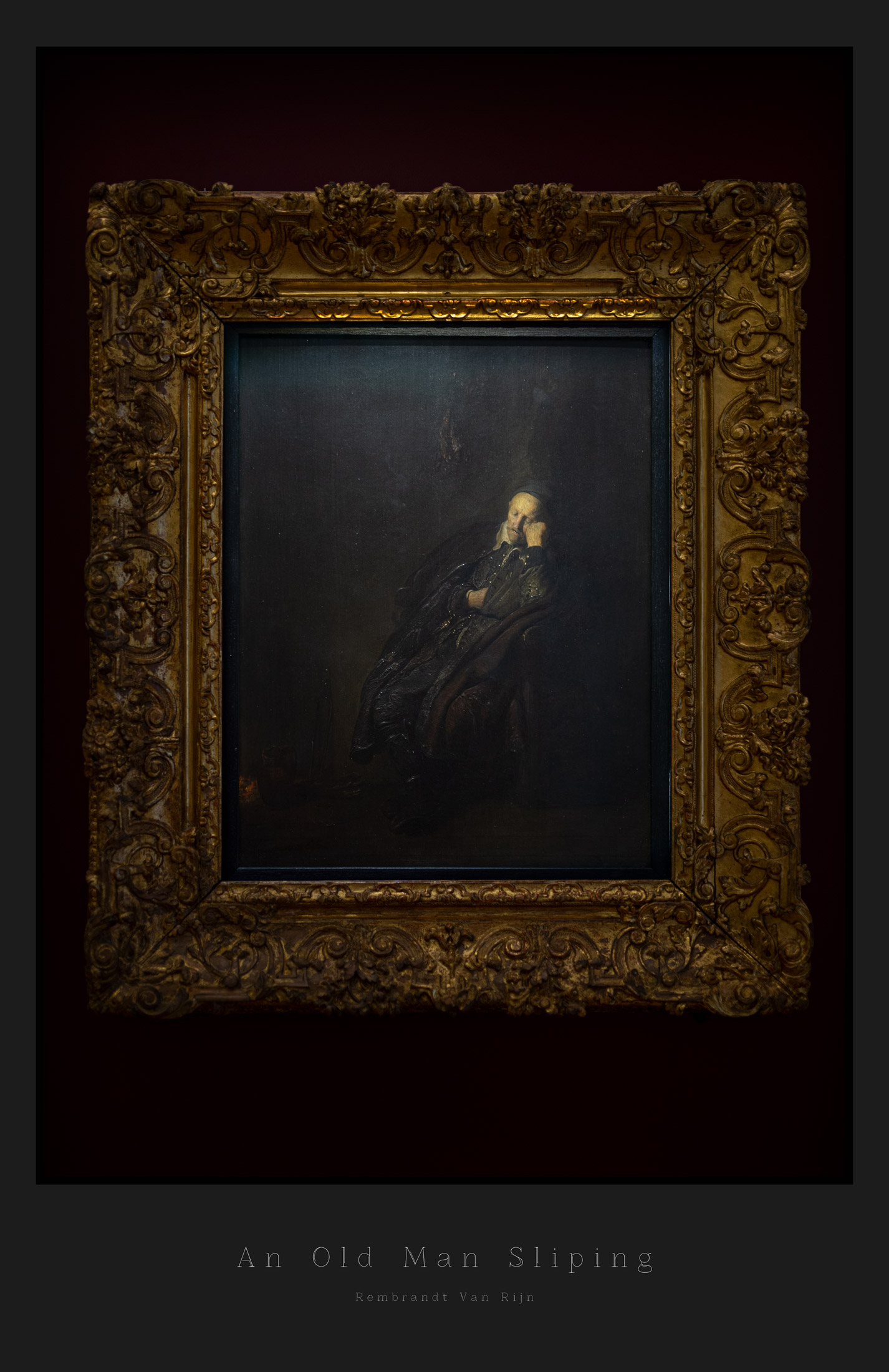 An Old Man Sliping - Rembrandt van Rijn...
