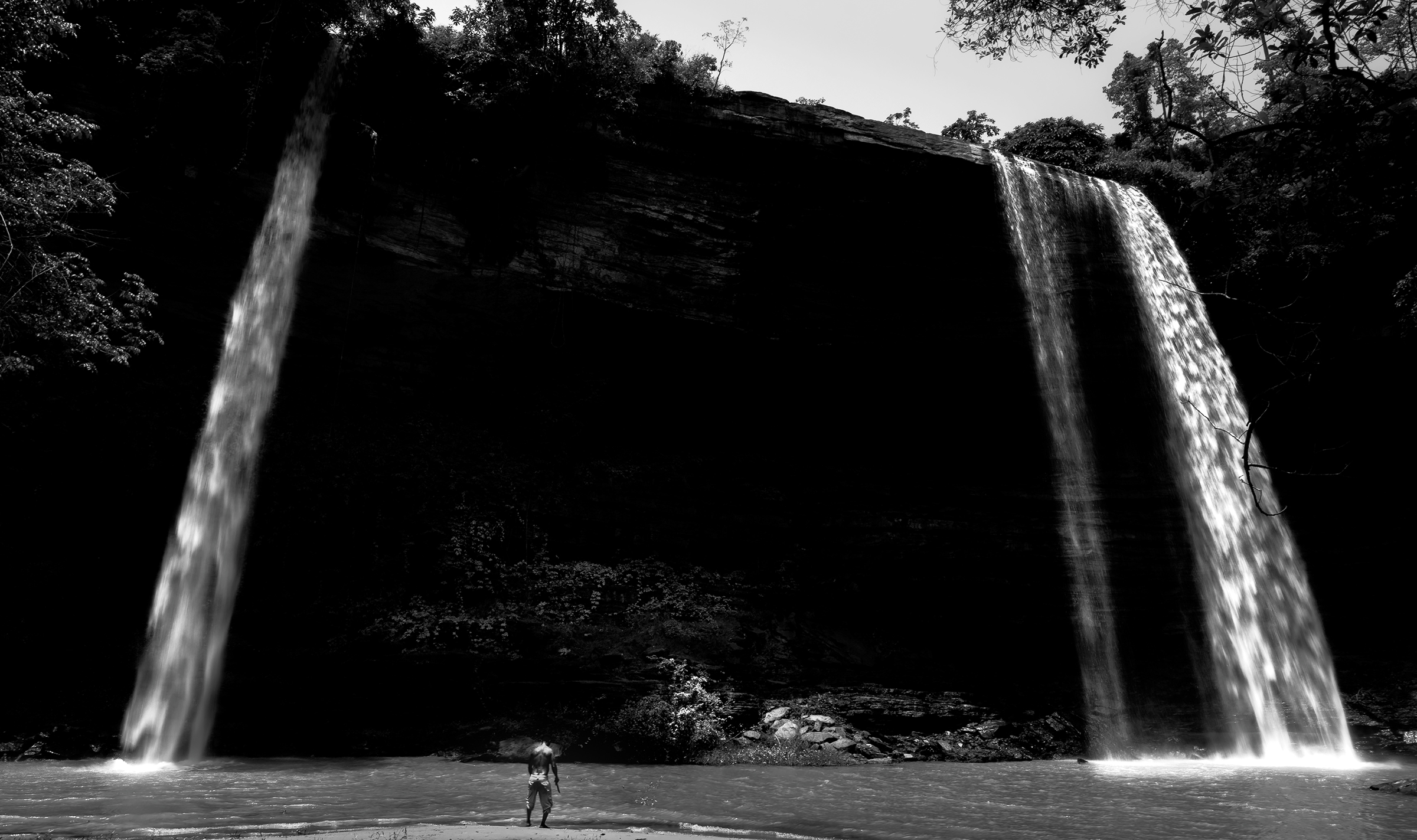 the man and the waterfall...
