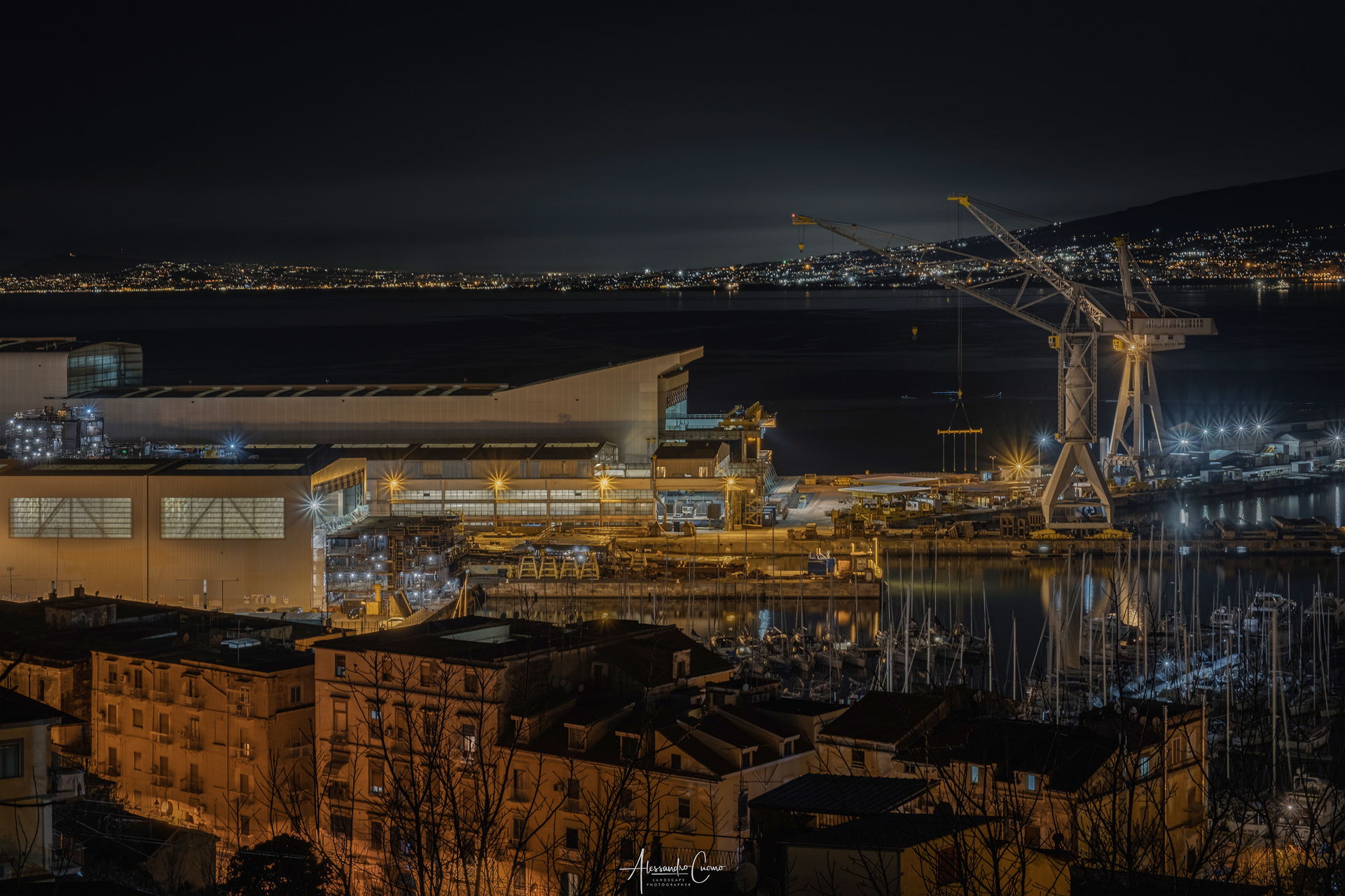 Fincantieri Stabiese at night...