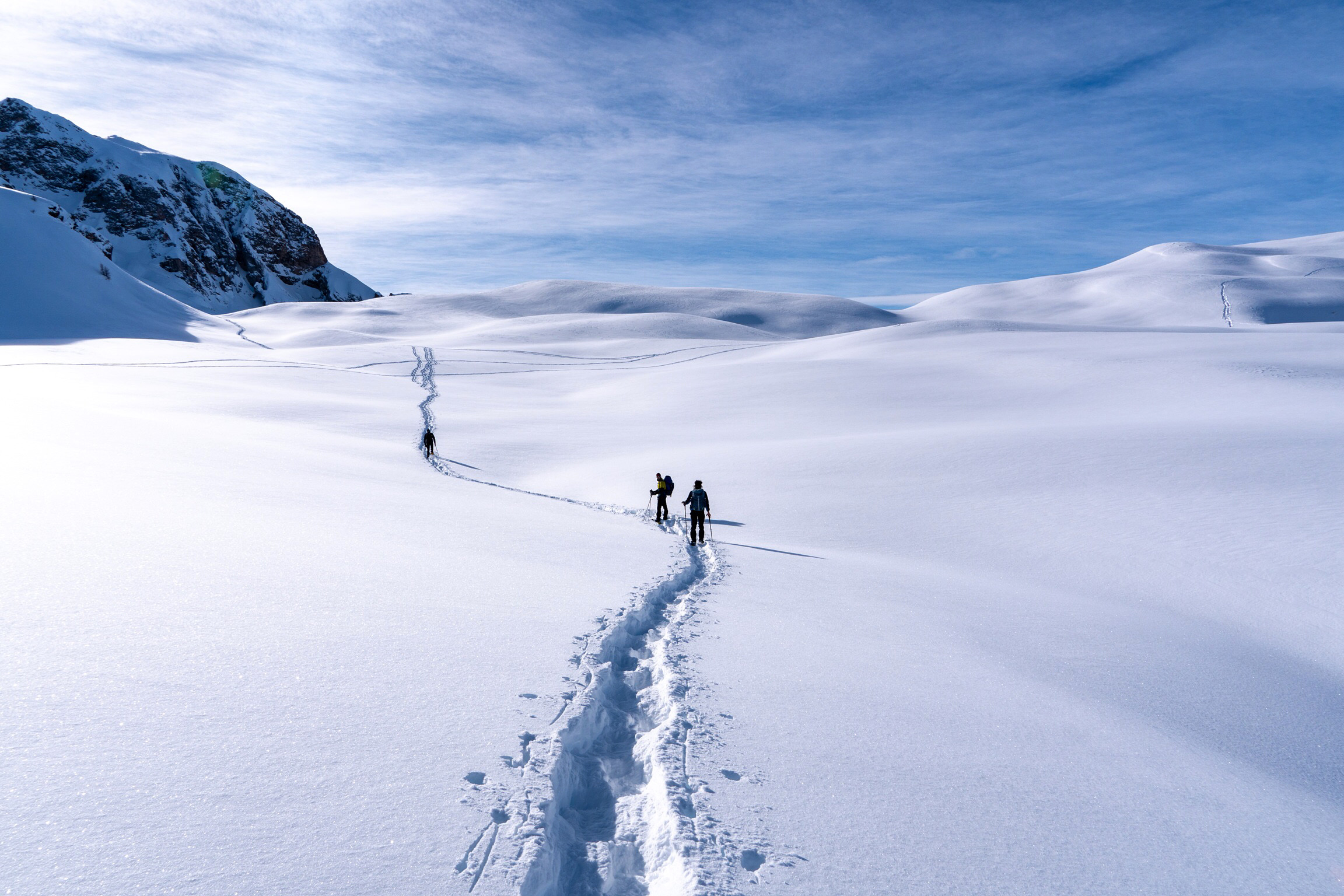 Snowshoeing at The Giau Pass...
