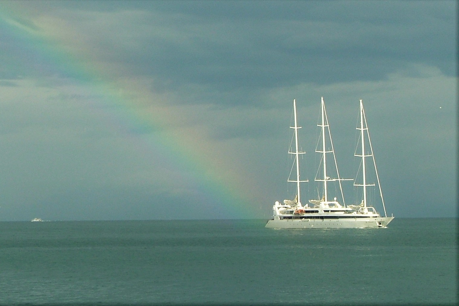 Rainbow at sea...