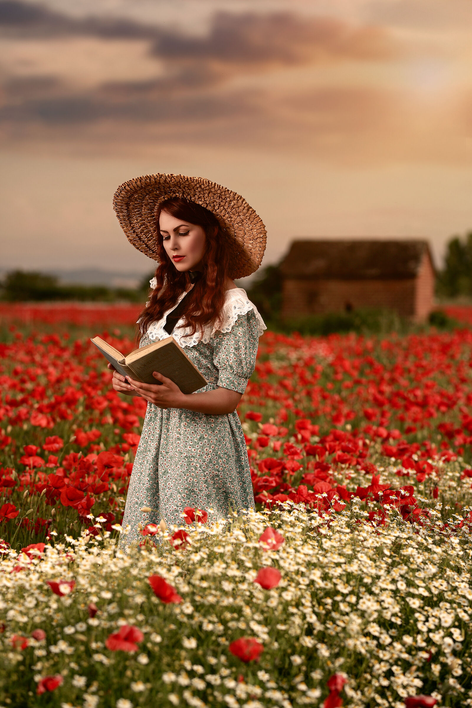 Reading among the poppies...