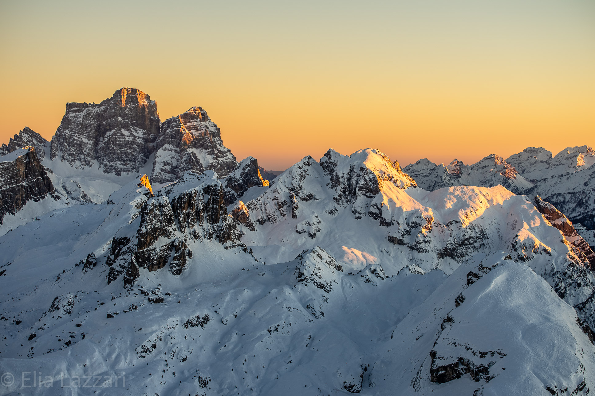 Sunset over the Dolomites...