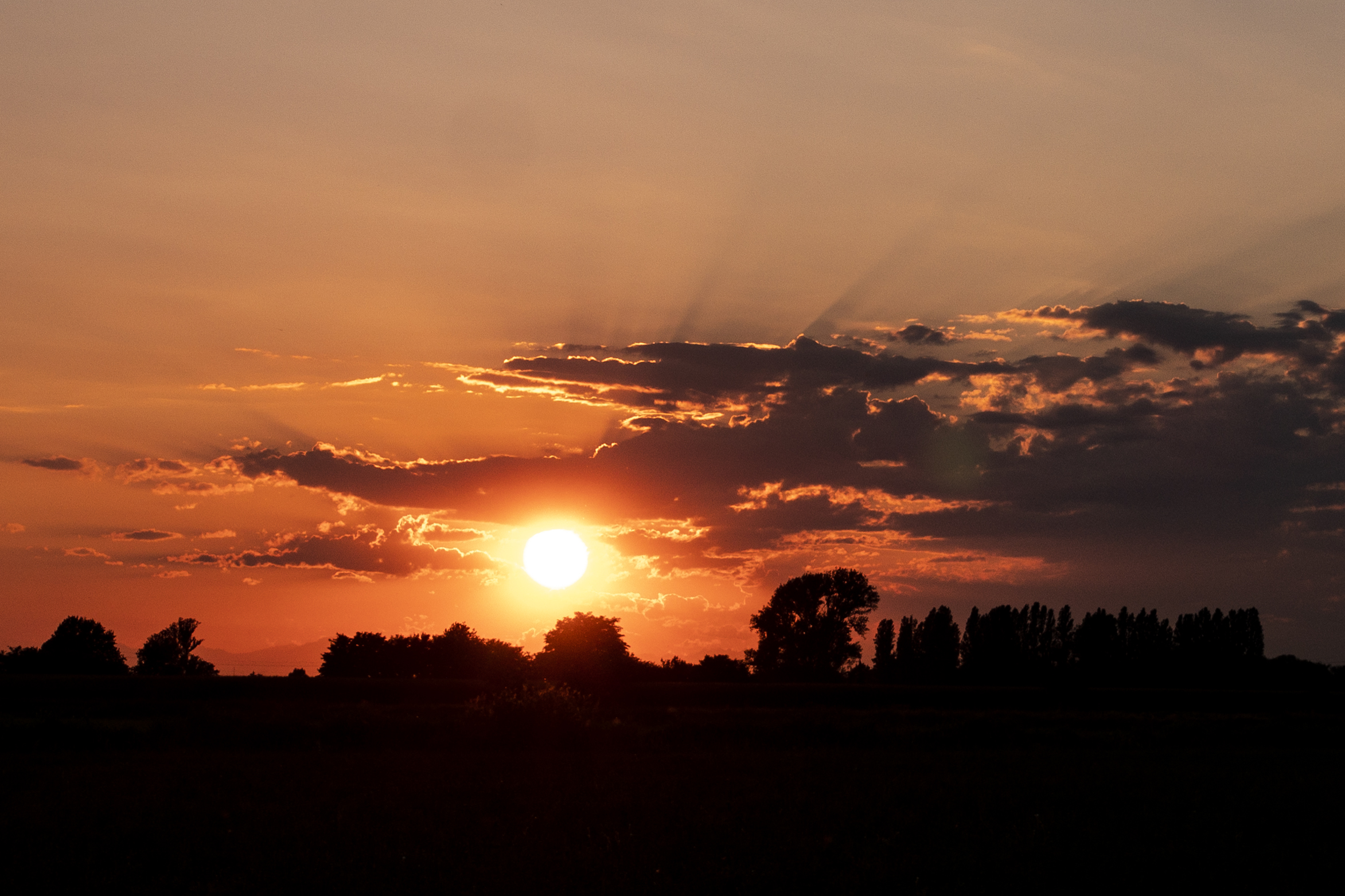 Sunset over Pavia...