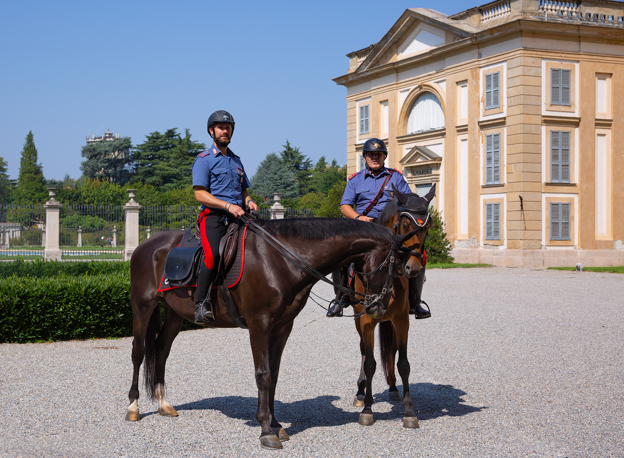 Carabinieri on horseback...