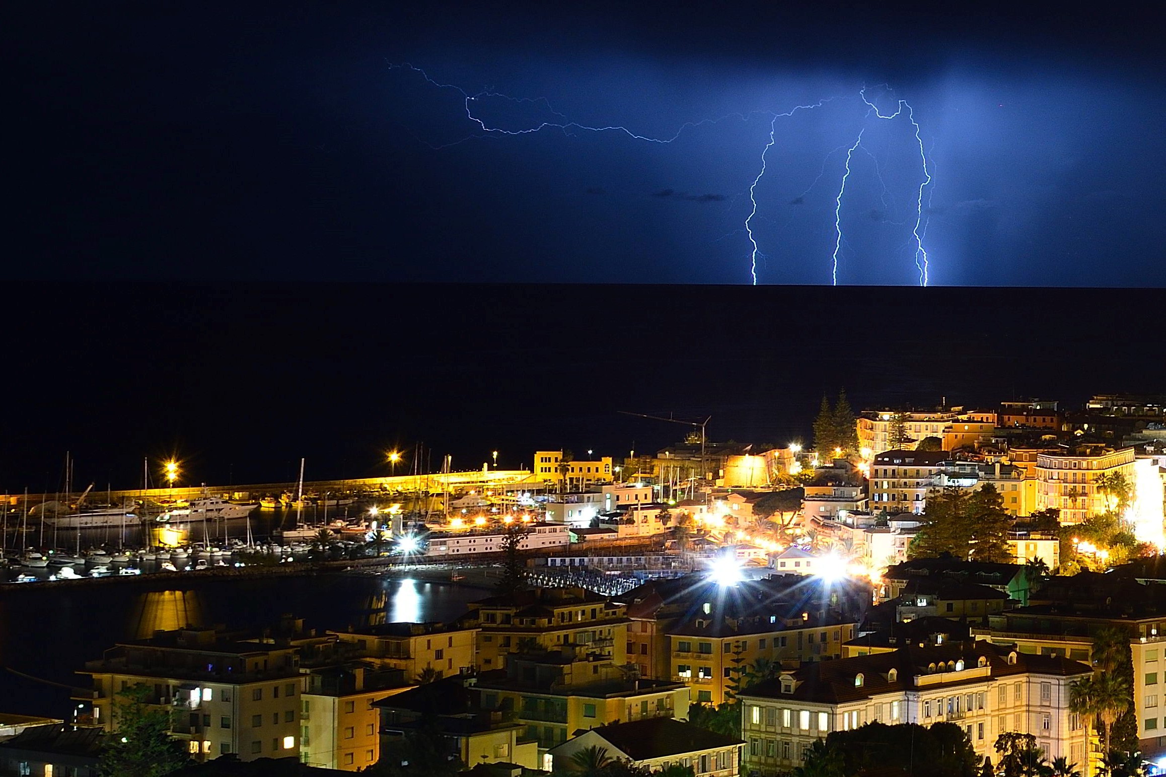 Lightning on Sanremo...