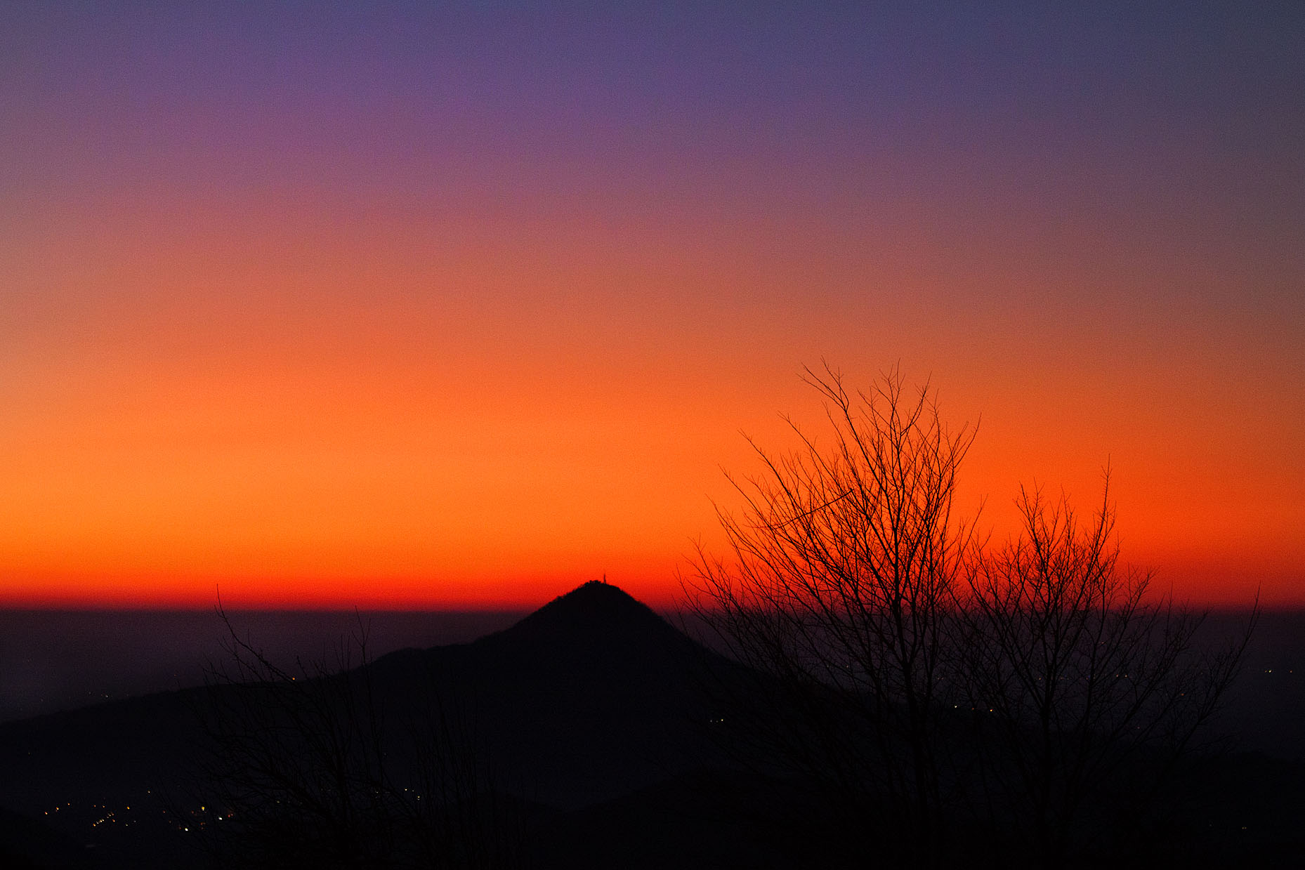 Sunset on Mount Fasolo...