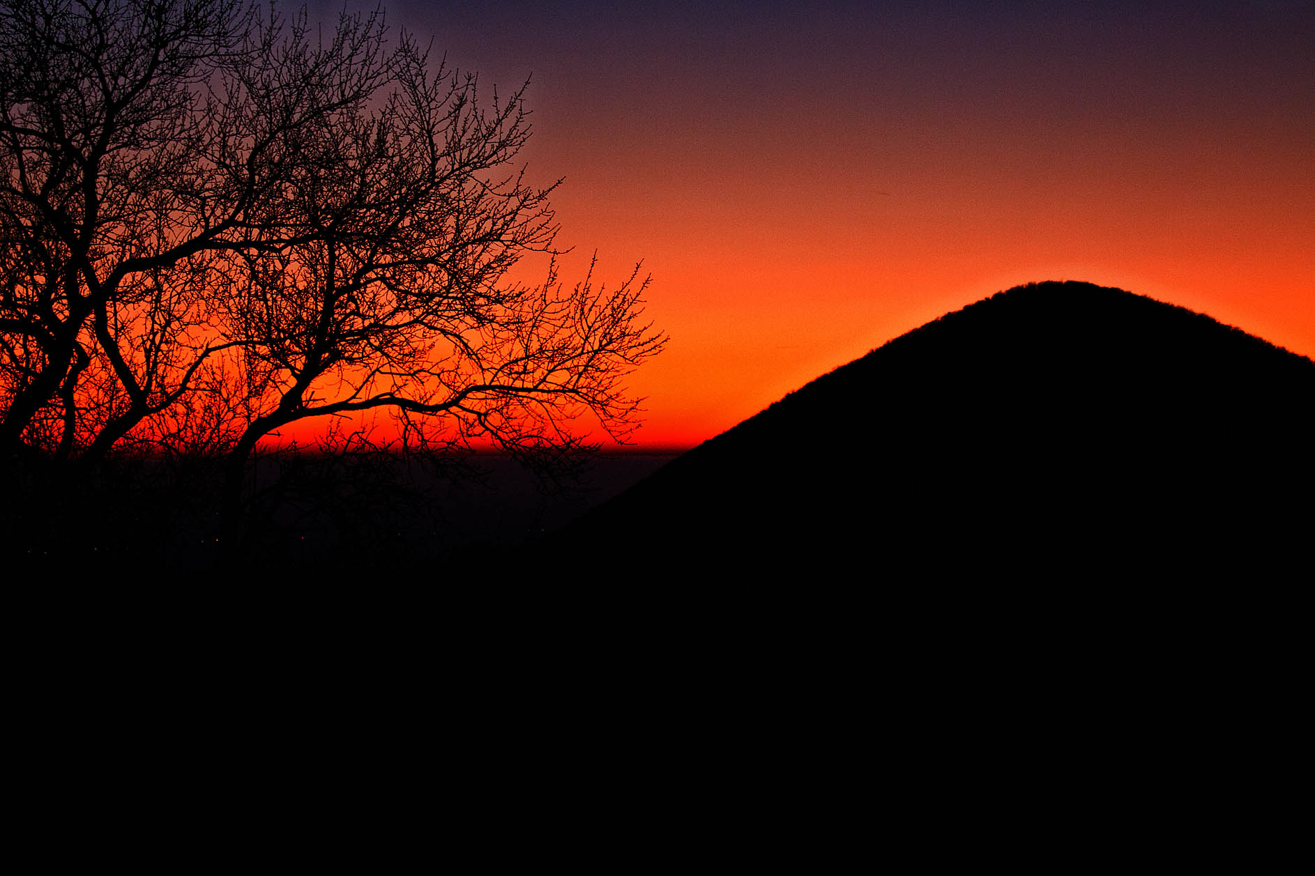 Sunset on Mount Fasolo...
