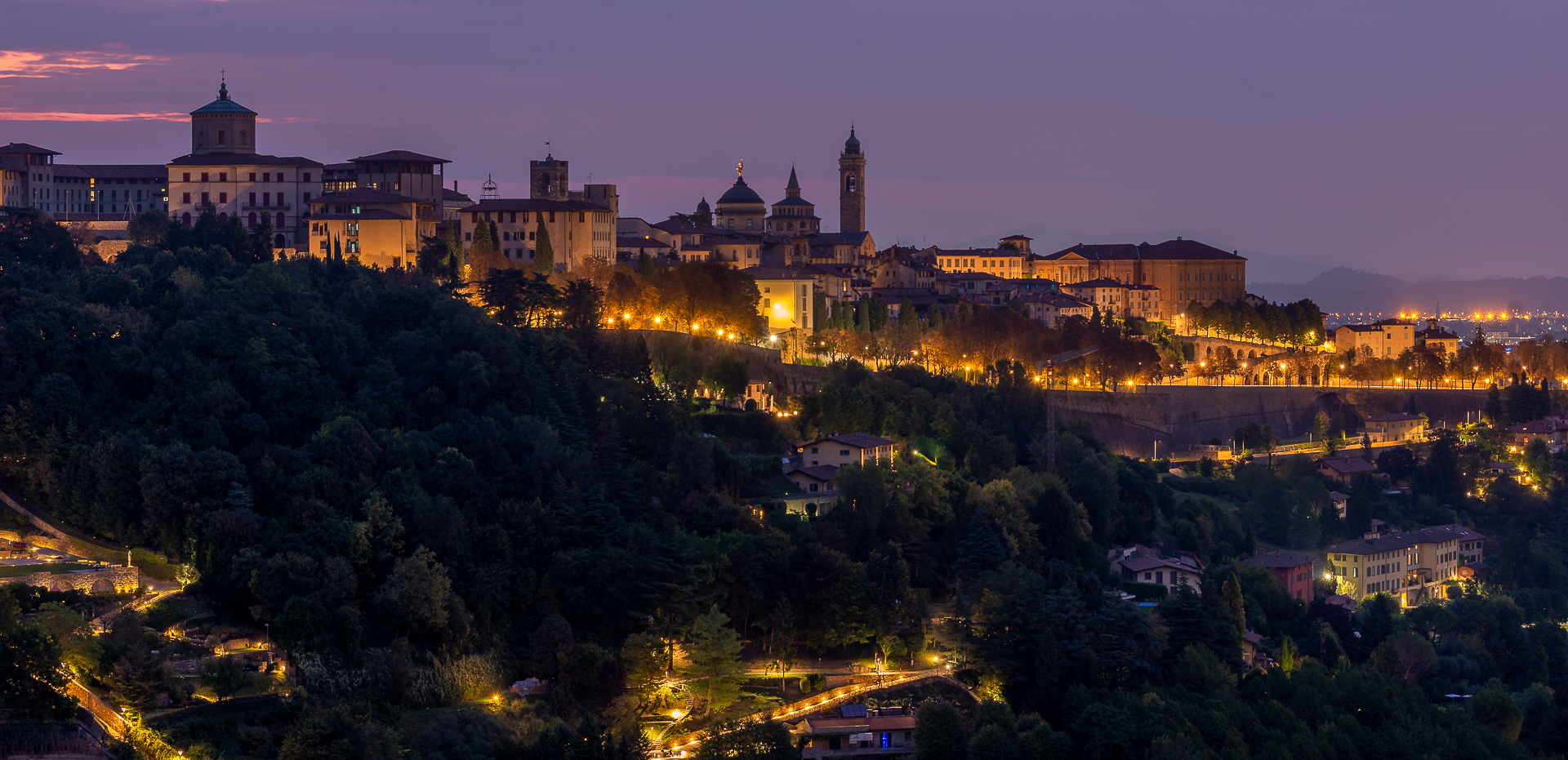 Bergamo, Upper Town at dawn...
