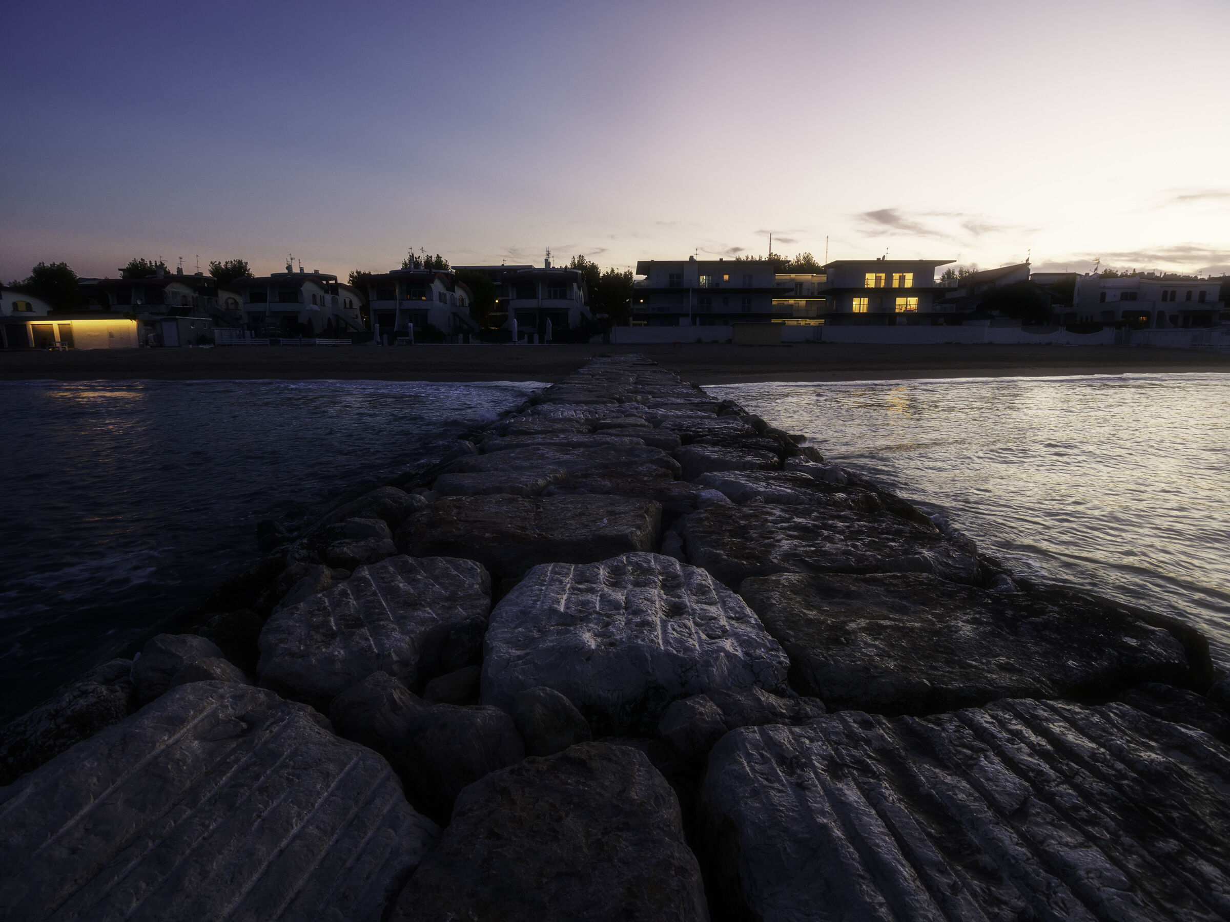 From the rocks...