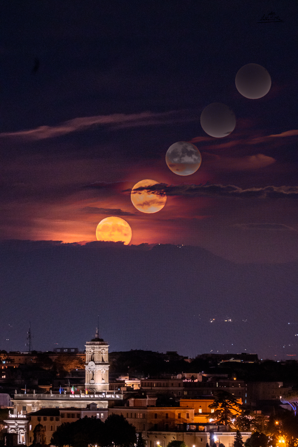 full moon from the Janiculum...