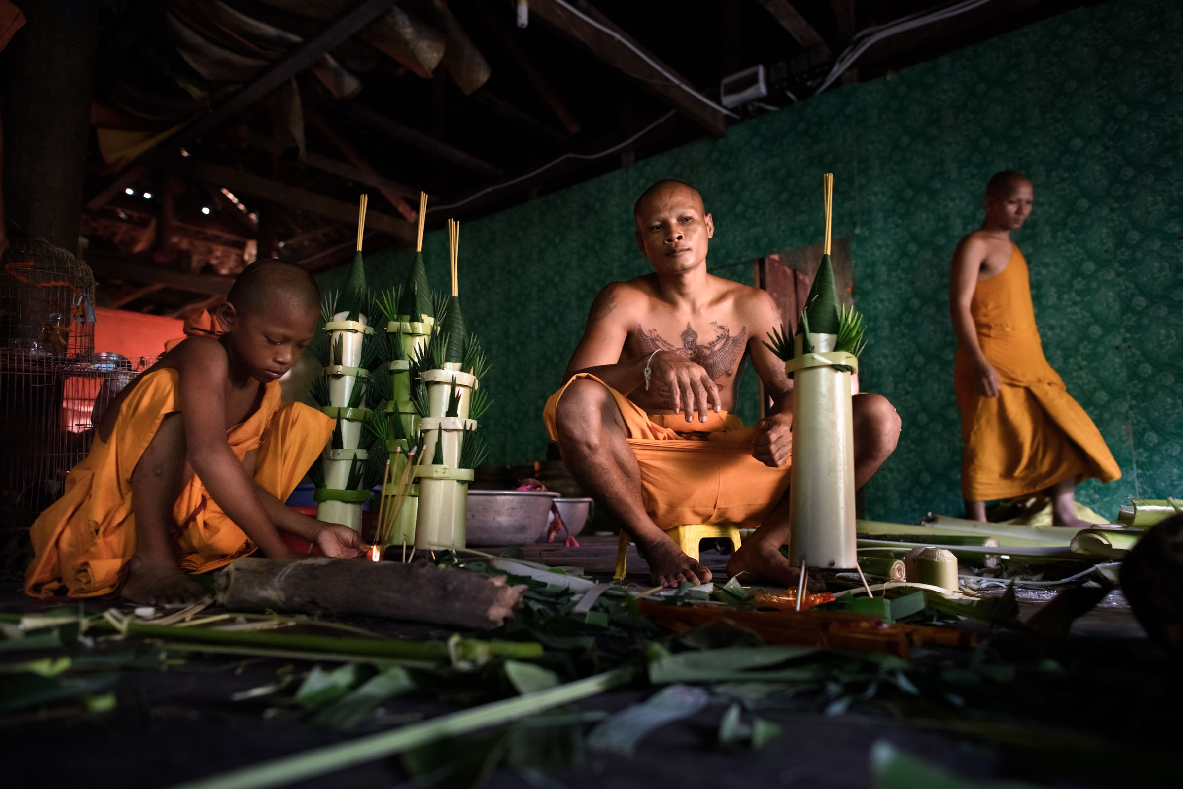 Nel monastero buddista, Cambogia...