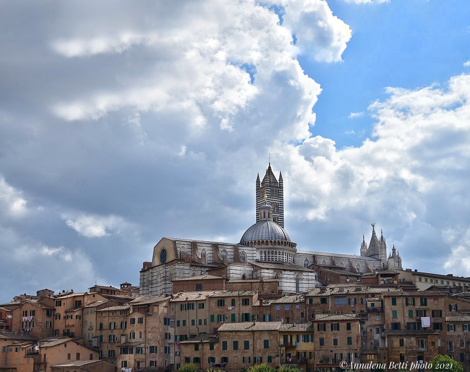 Overview of Siena with the Duomo...