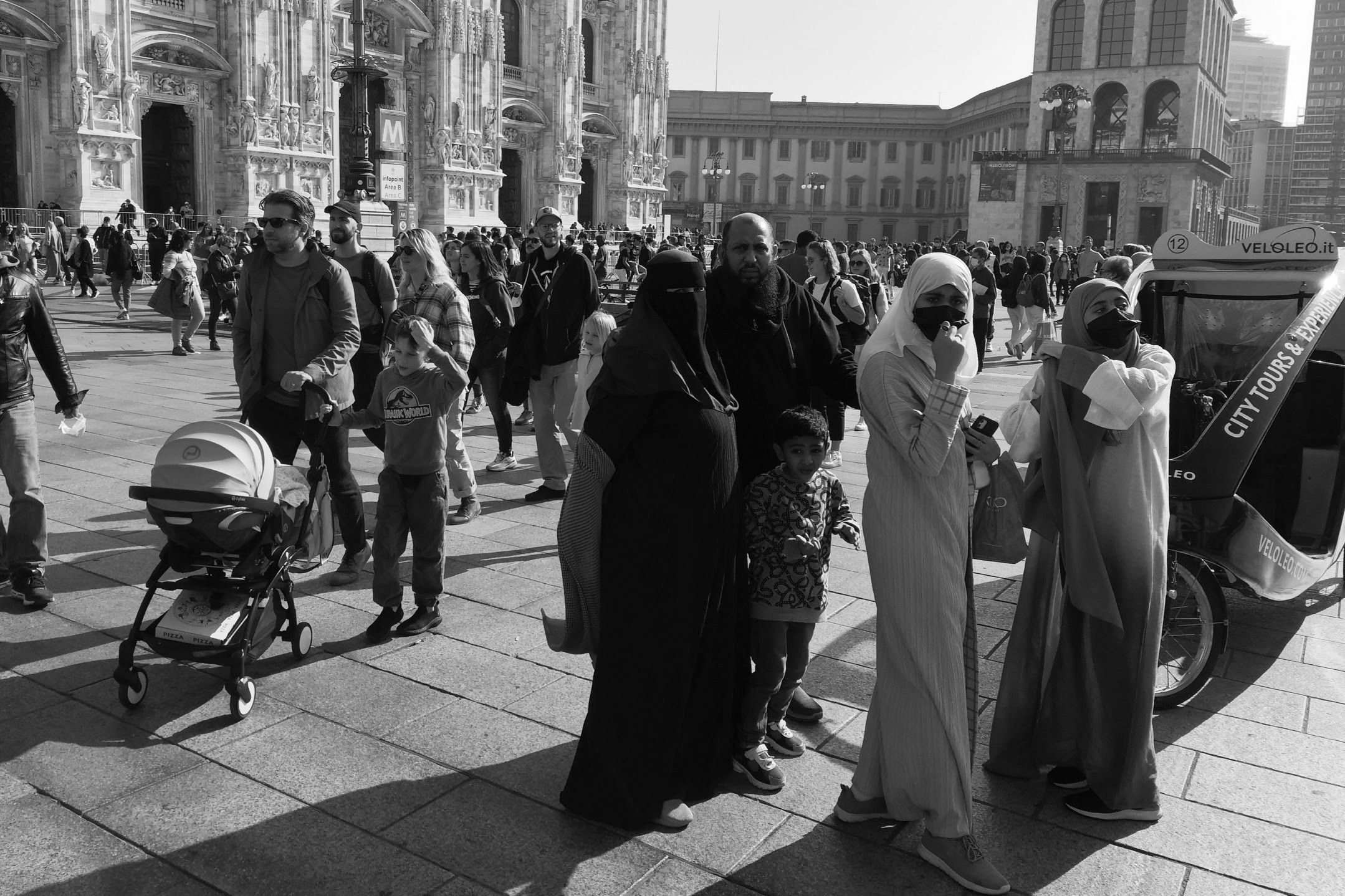 Muslims in Piazza Duomo...