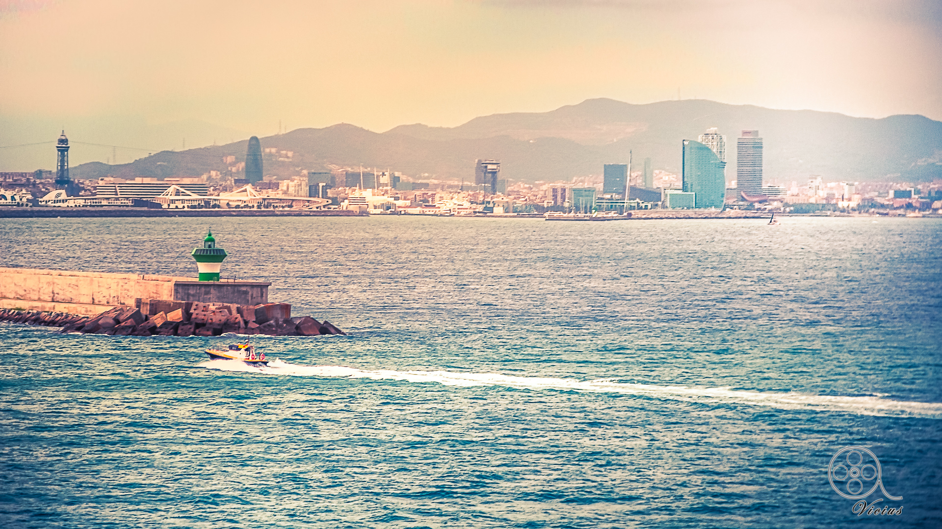 Barcelona seen from the sea...