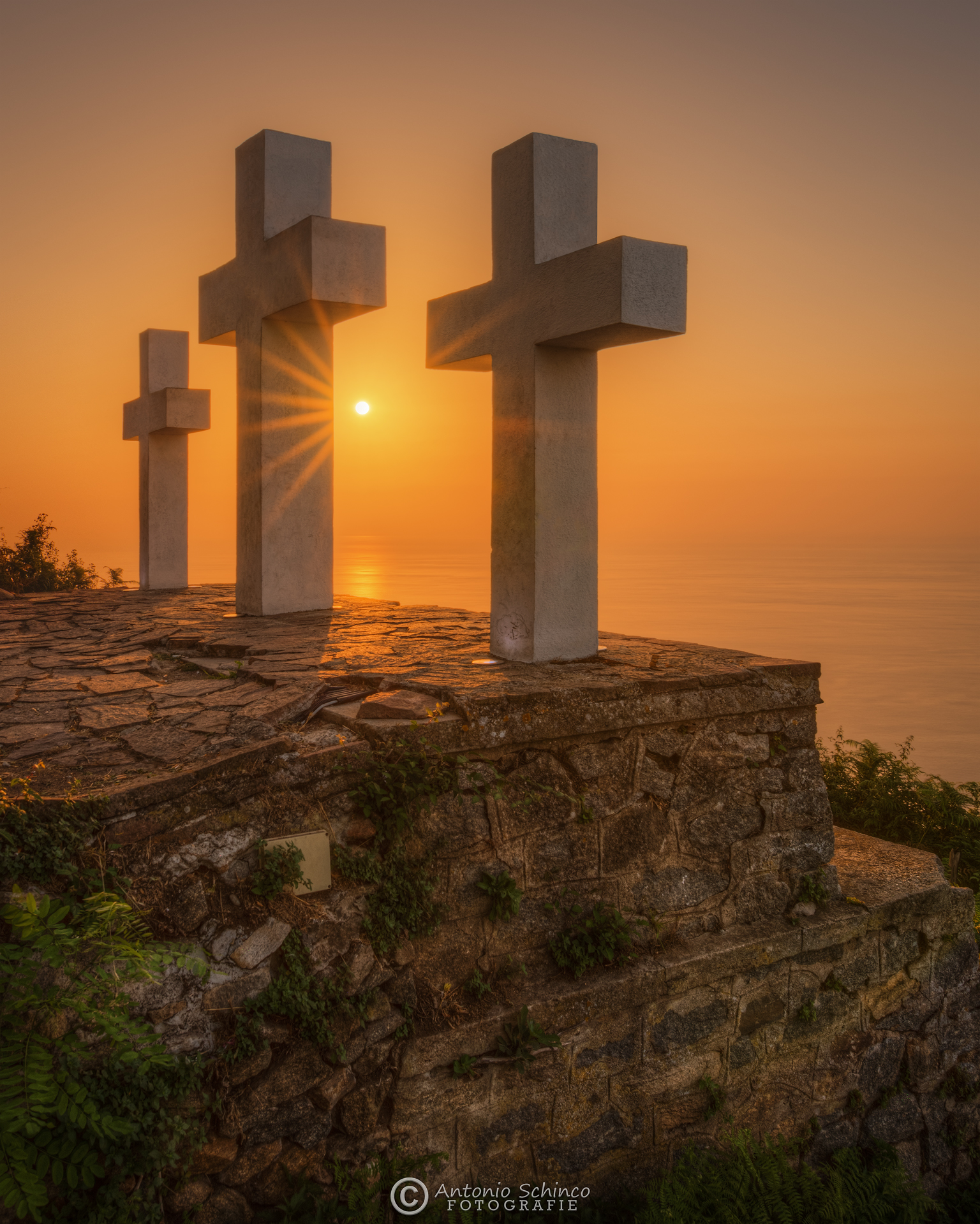 The Three Crosses at Sunset...