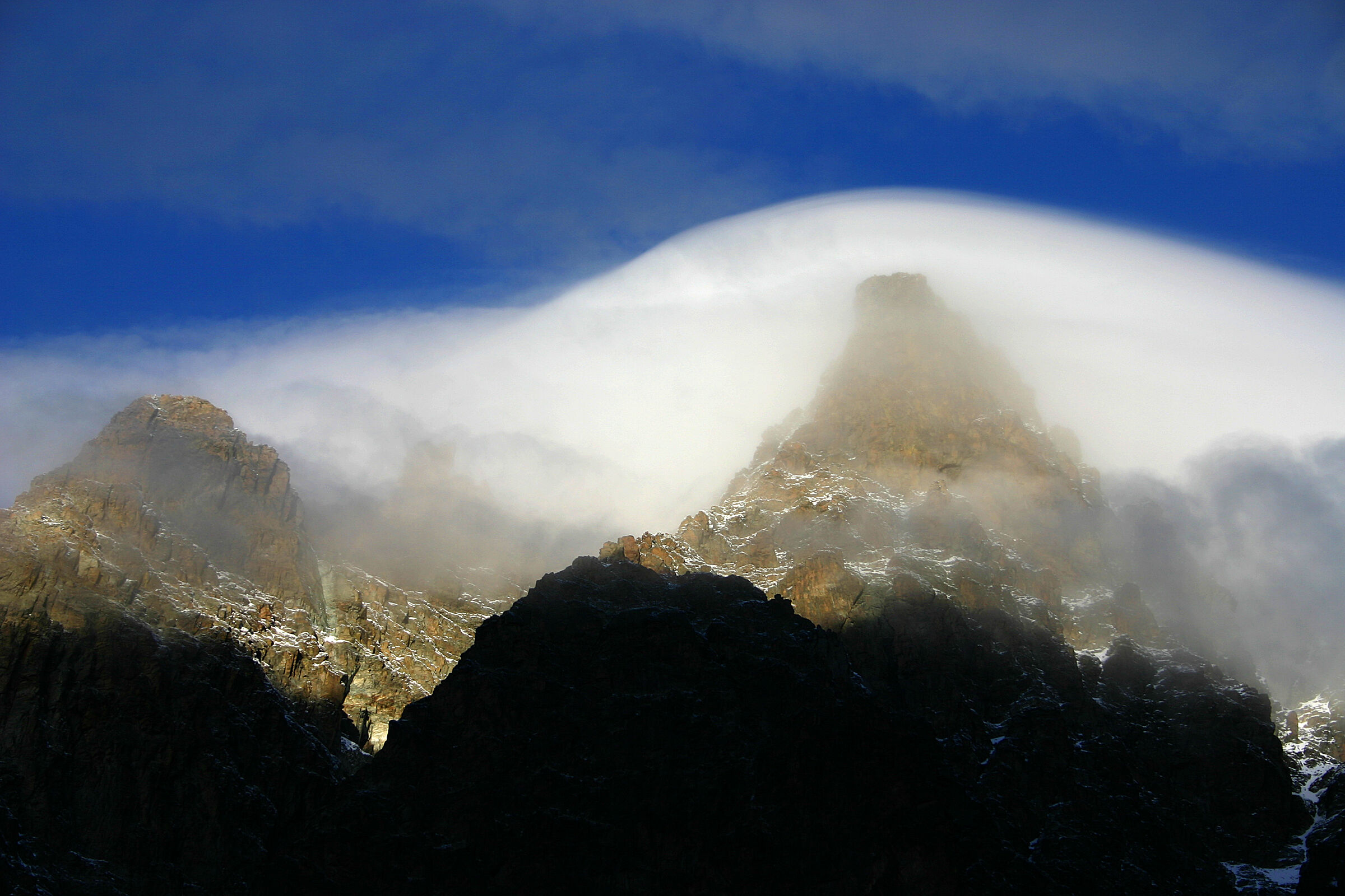 Covered with clouds over Monviso...