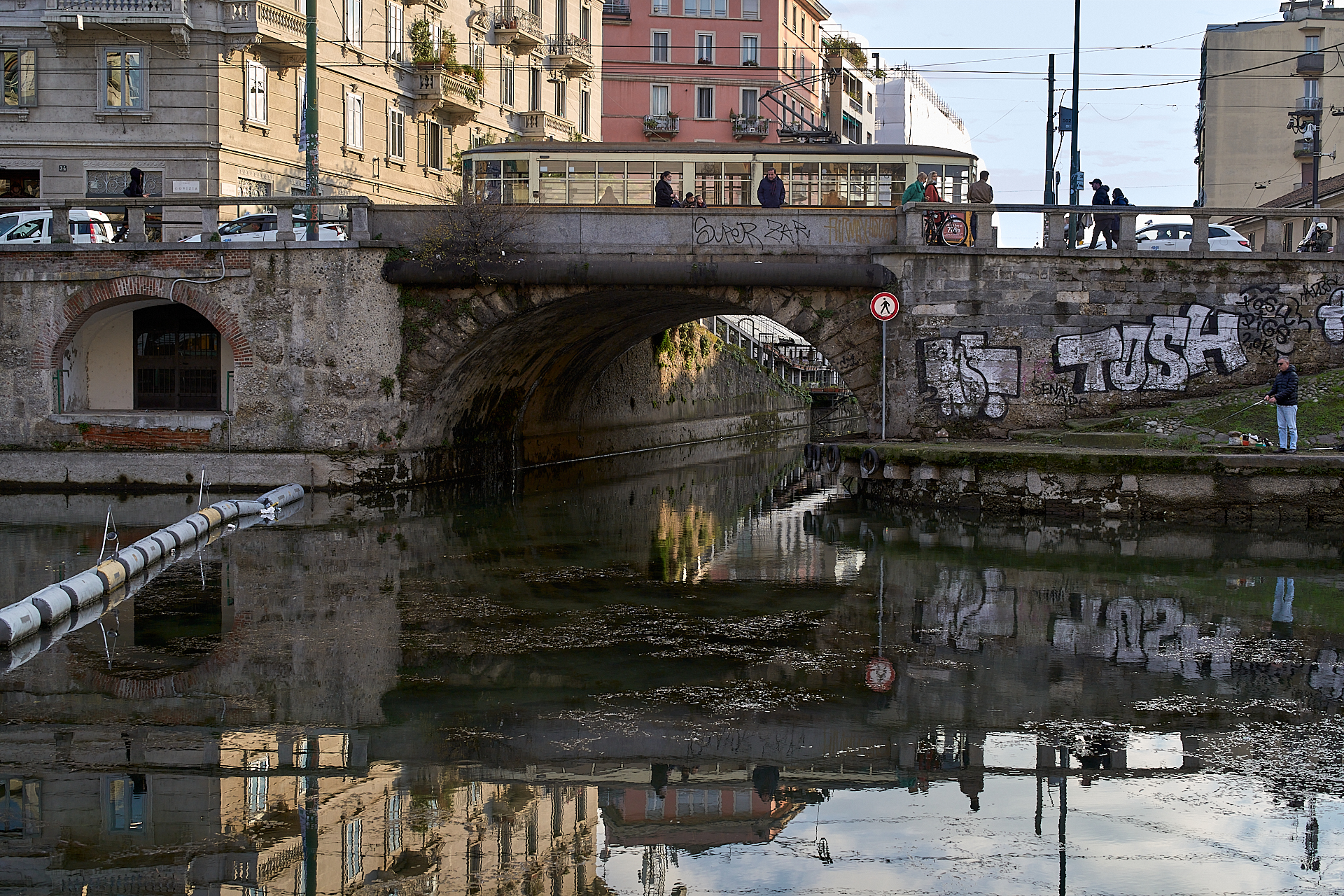 Milan, the dock towards the Pavia canal...