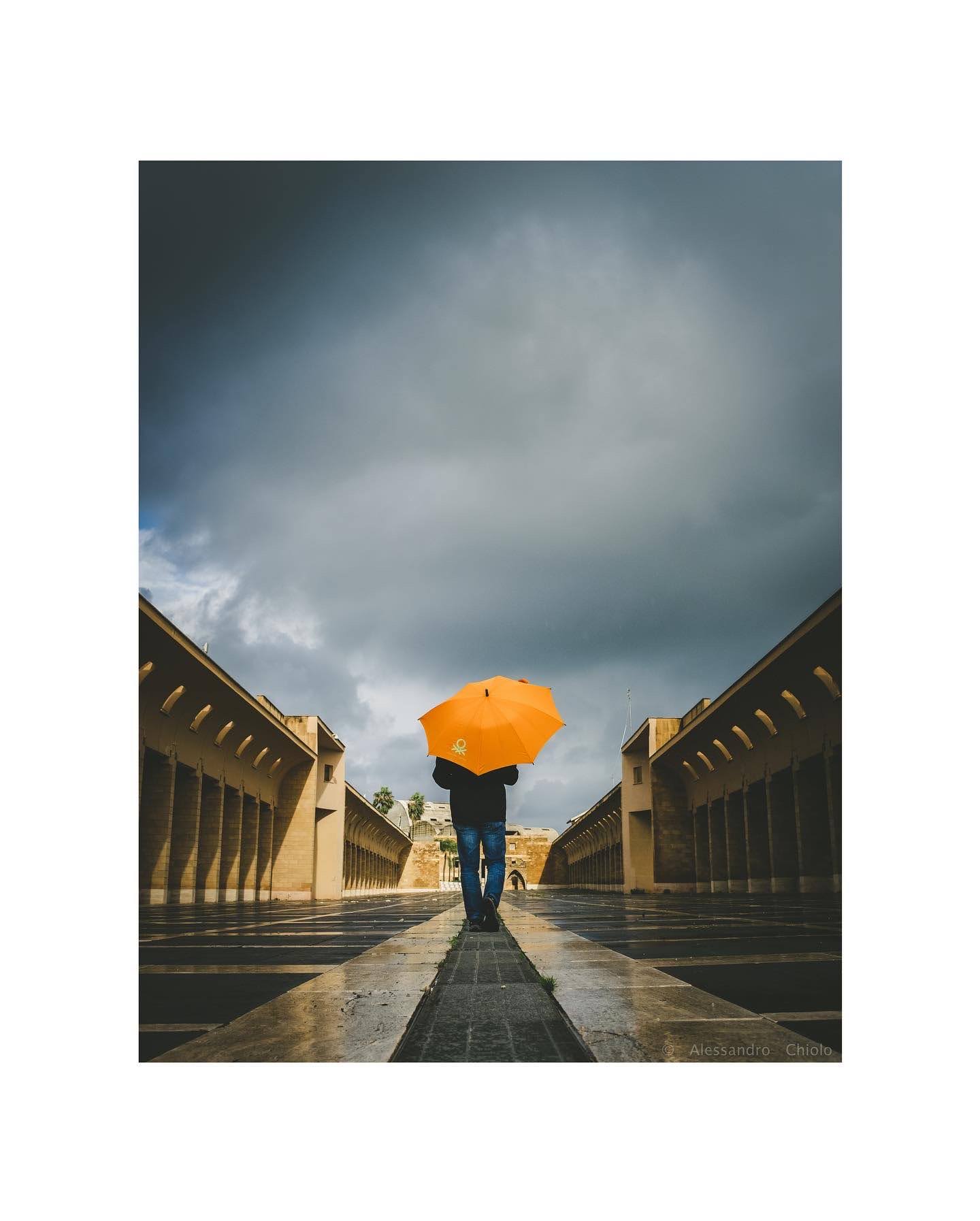 walking under the rain...