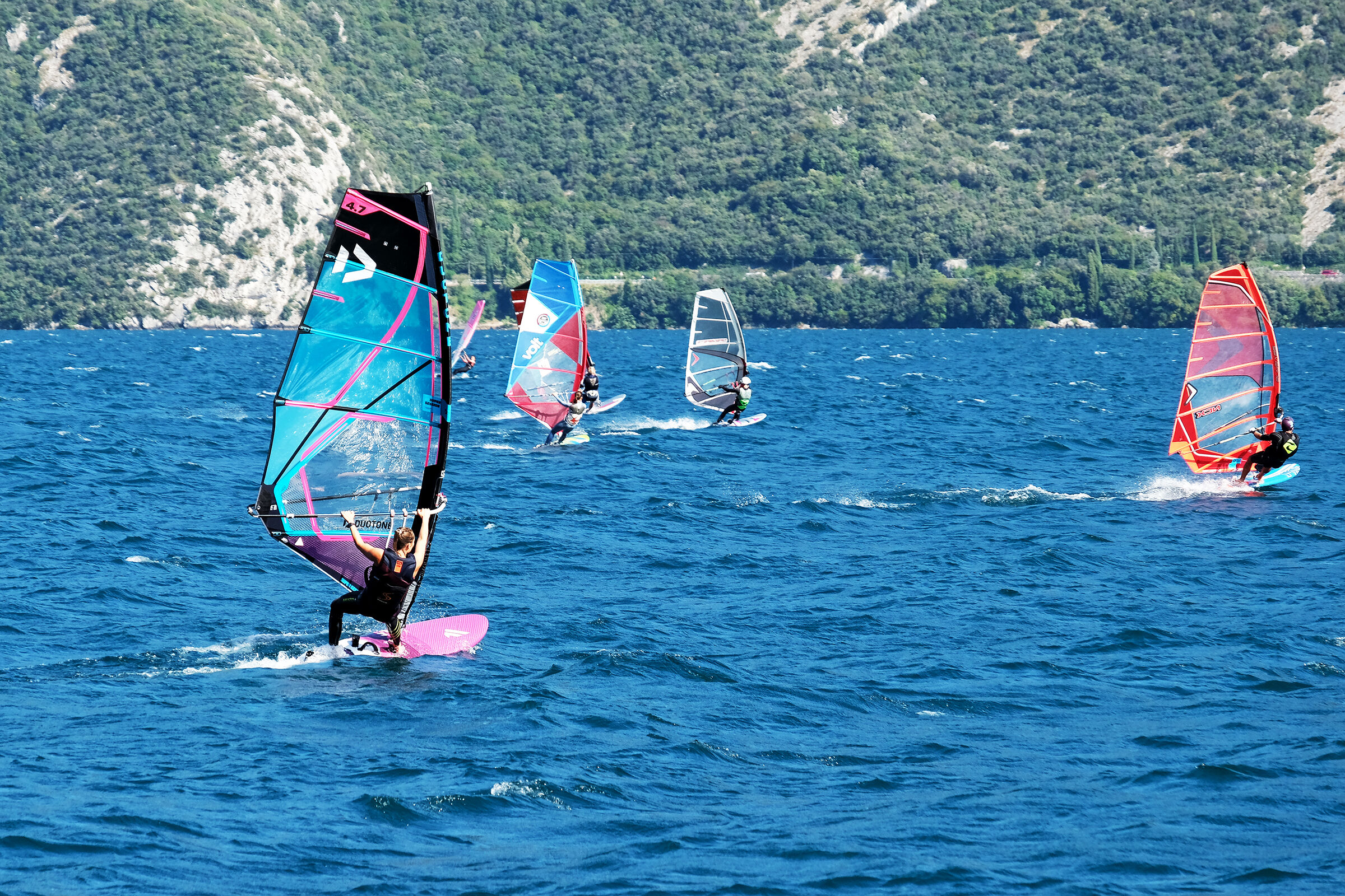 Windsurfing on Lake Garda...