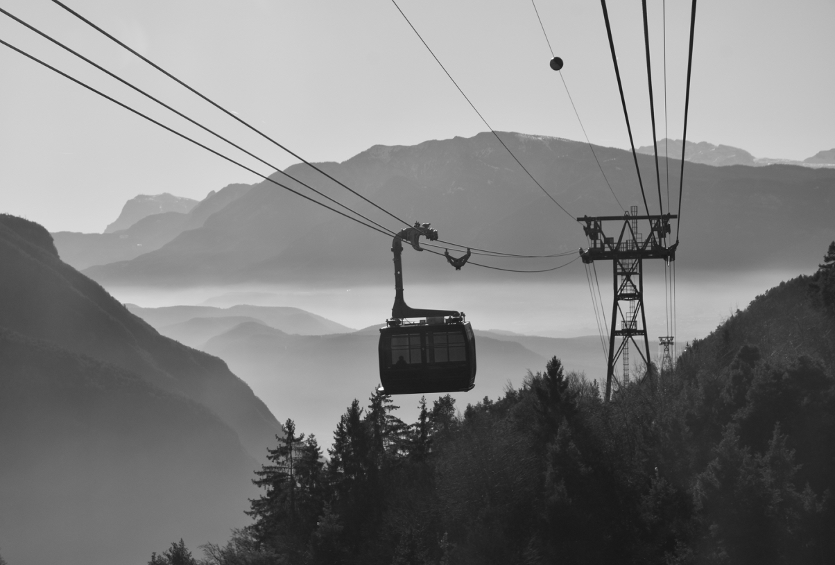 Renon to Bolzano by cable car...