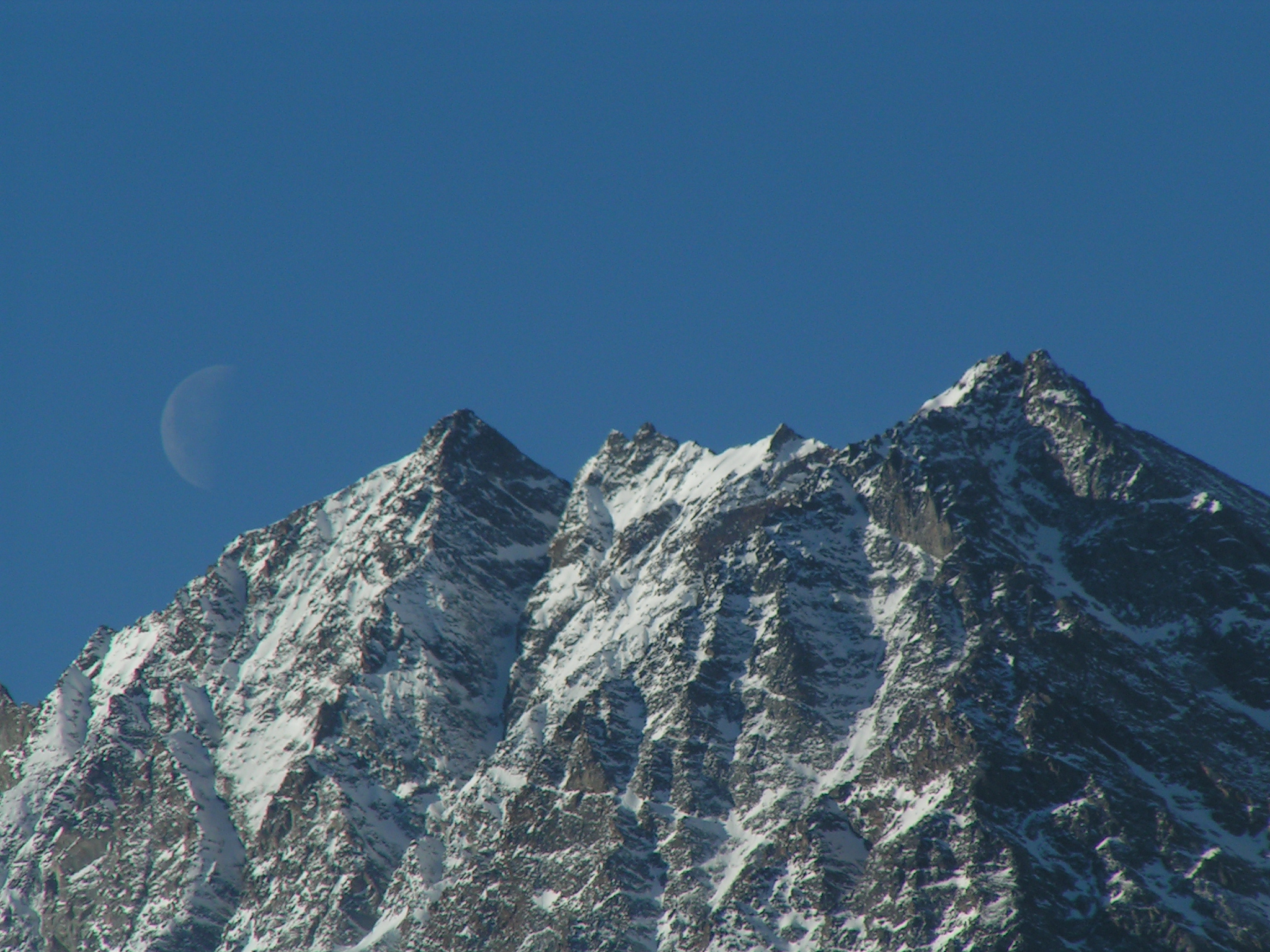 Mountain. Moon...