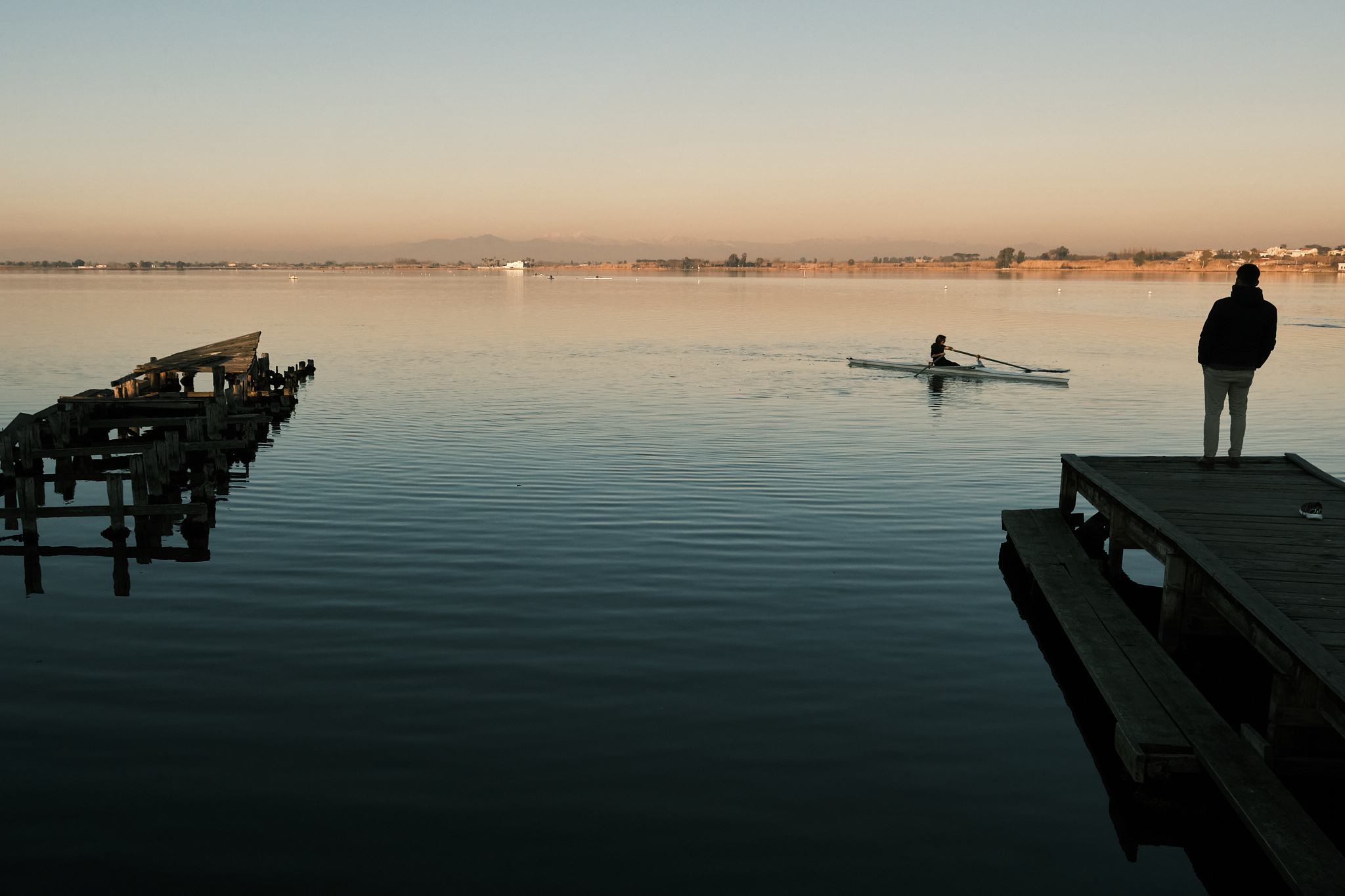 Rowing at Lake Patria...