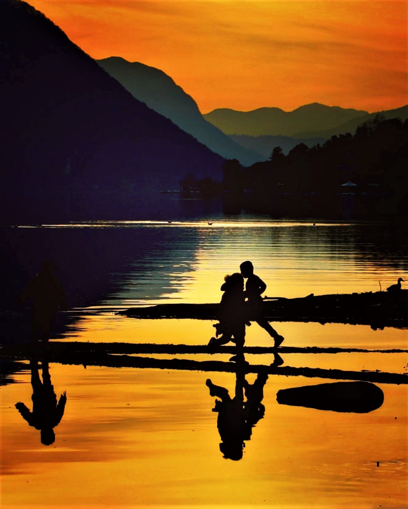 tramonto sul lago di Lugano...