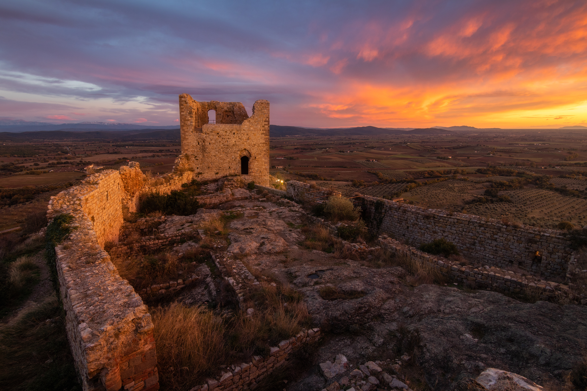 Sunset at the Castle (or what remains of it)...