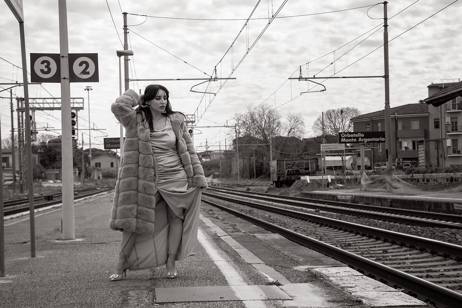 At the station...