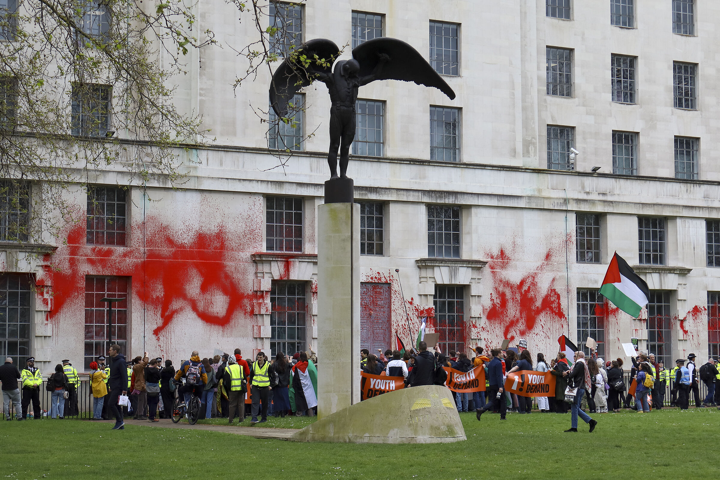 demonstration in London...