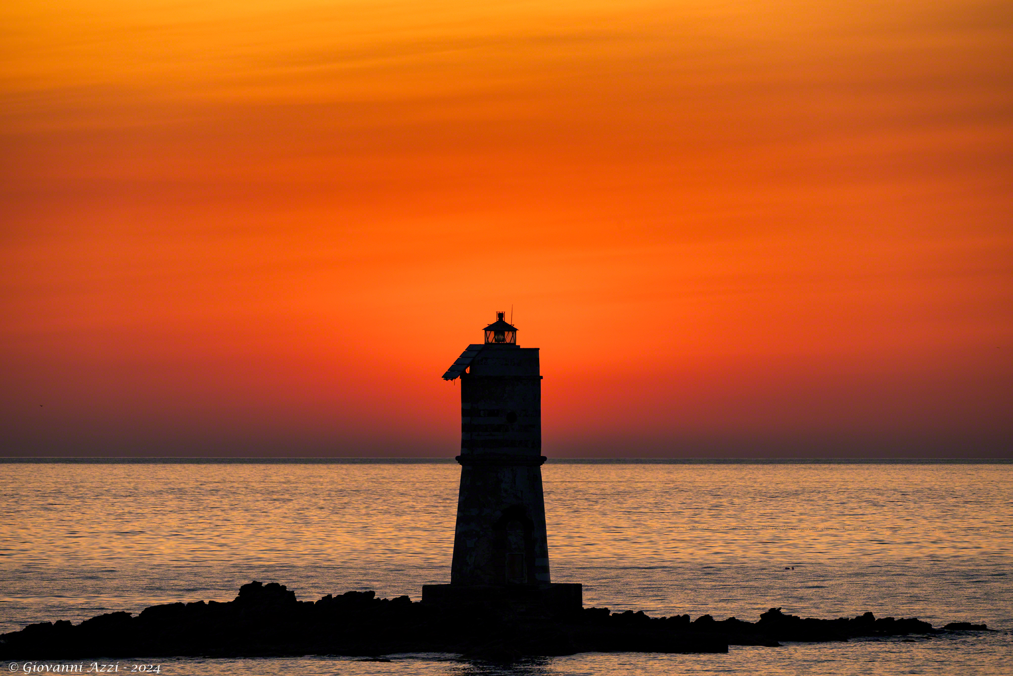 Shades of sunset at the Mangiabarche Lighthouse...